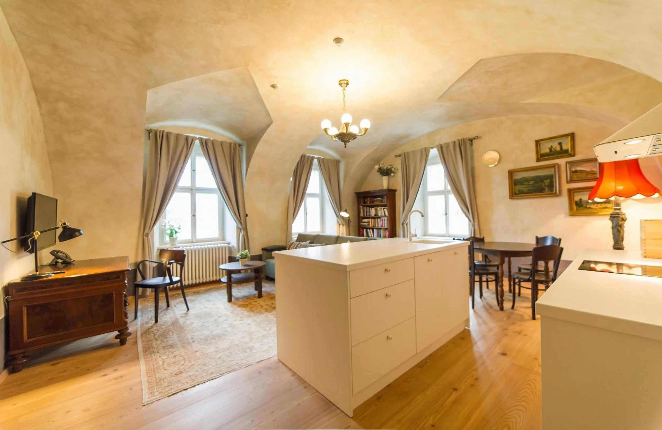 Kitchen or kitchenette in Aparthotel & Wellness Knížecí cesta