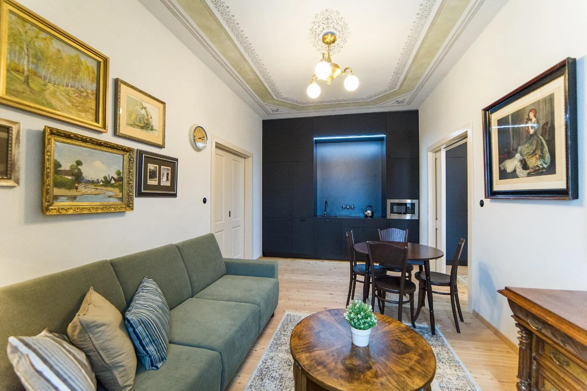 Kitchen or kitchenette in Aparthotel & Wellness Knížecí cesta