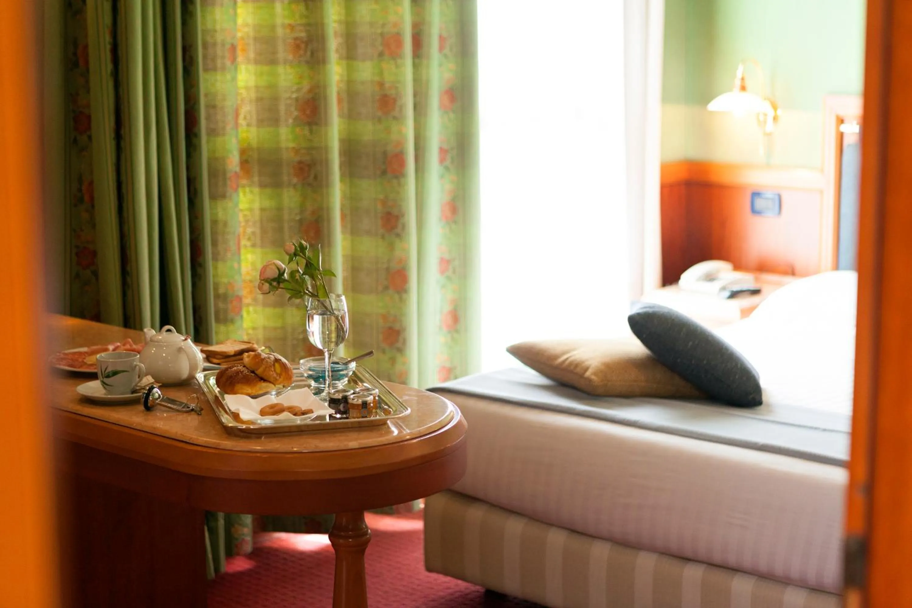 Decorative detail, Bed in Arosio Hotel