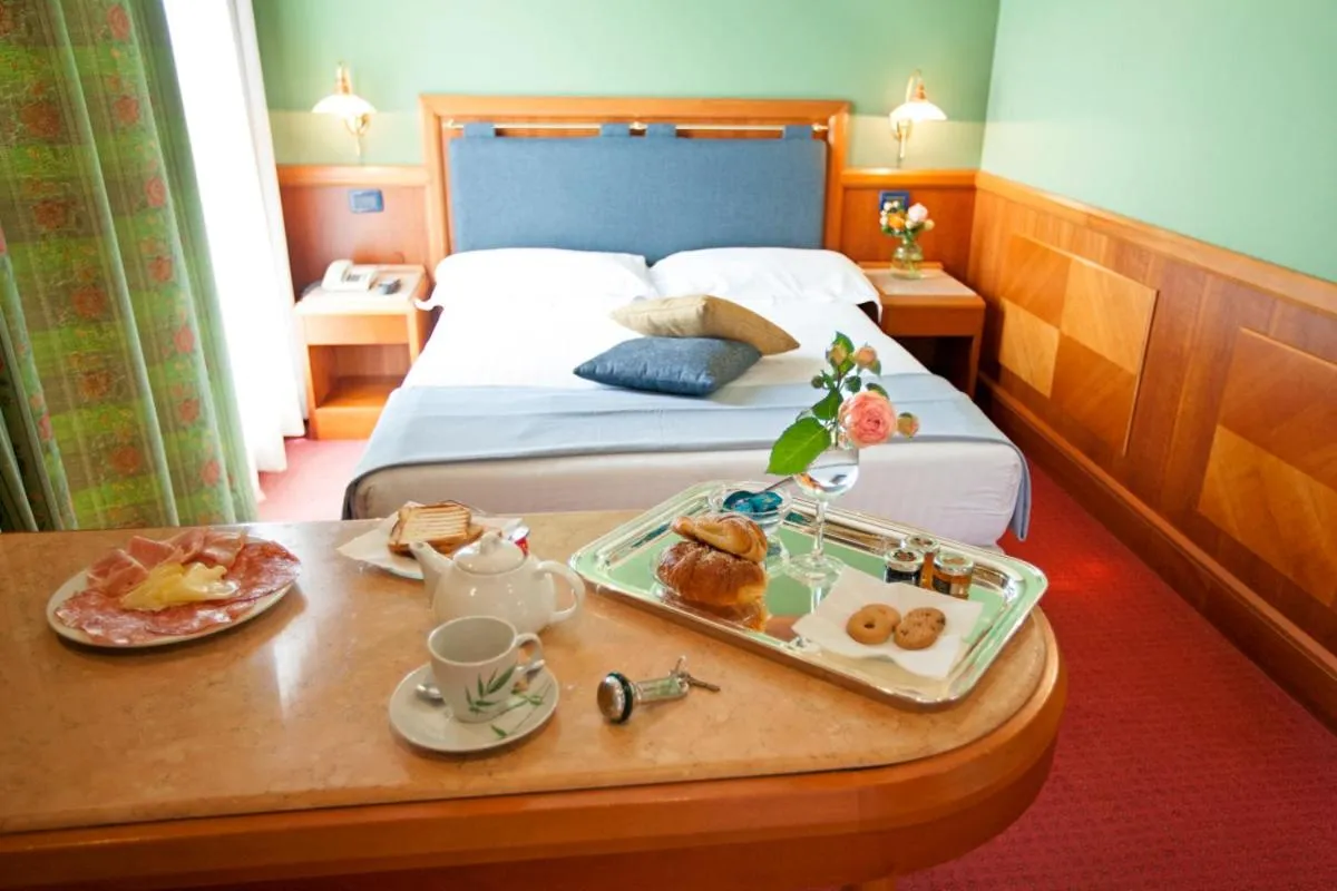 Decorative detail, Bed in Arosio Hotel