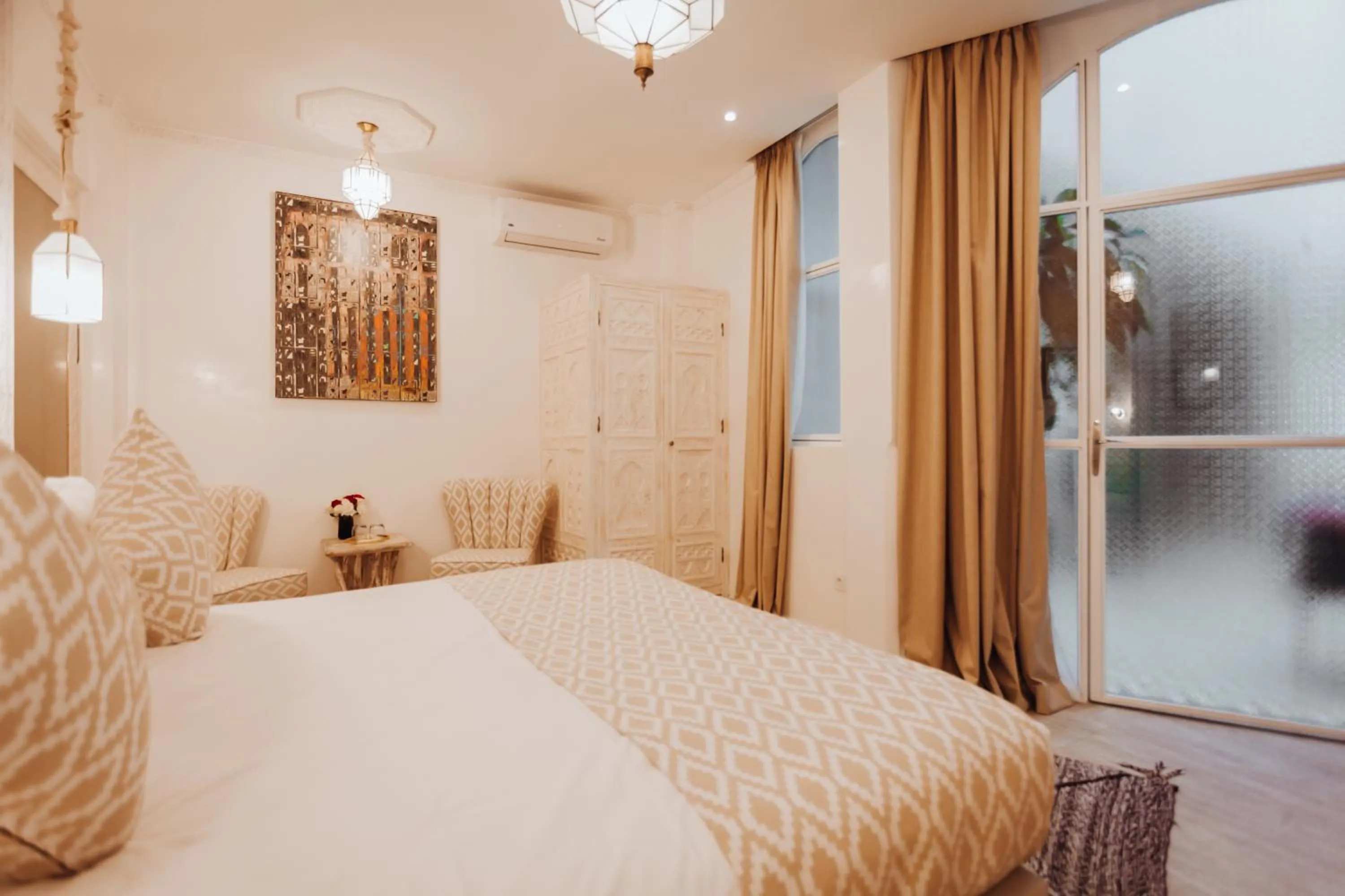 Bed in Riad Andallaspa