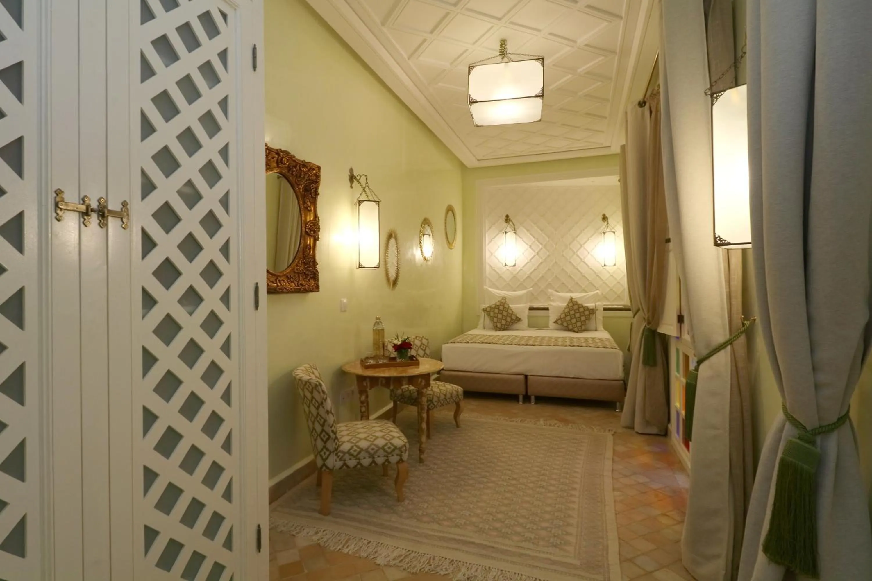 Bed in Riad Andallaspa