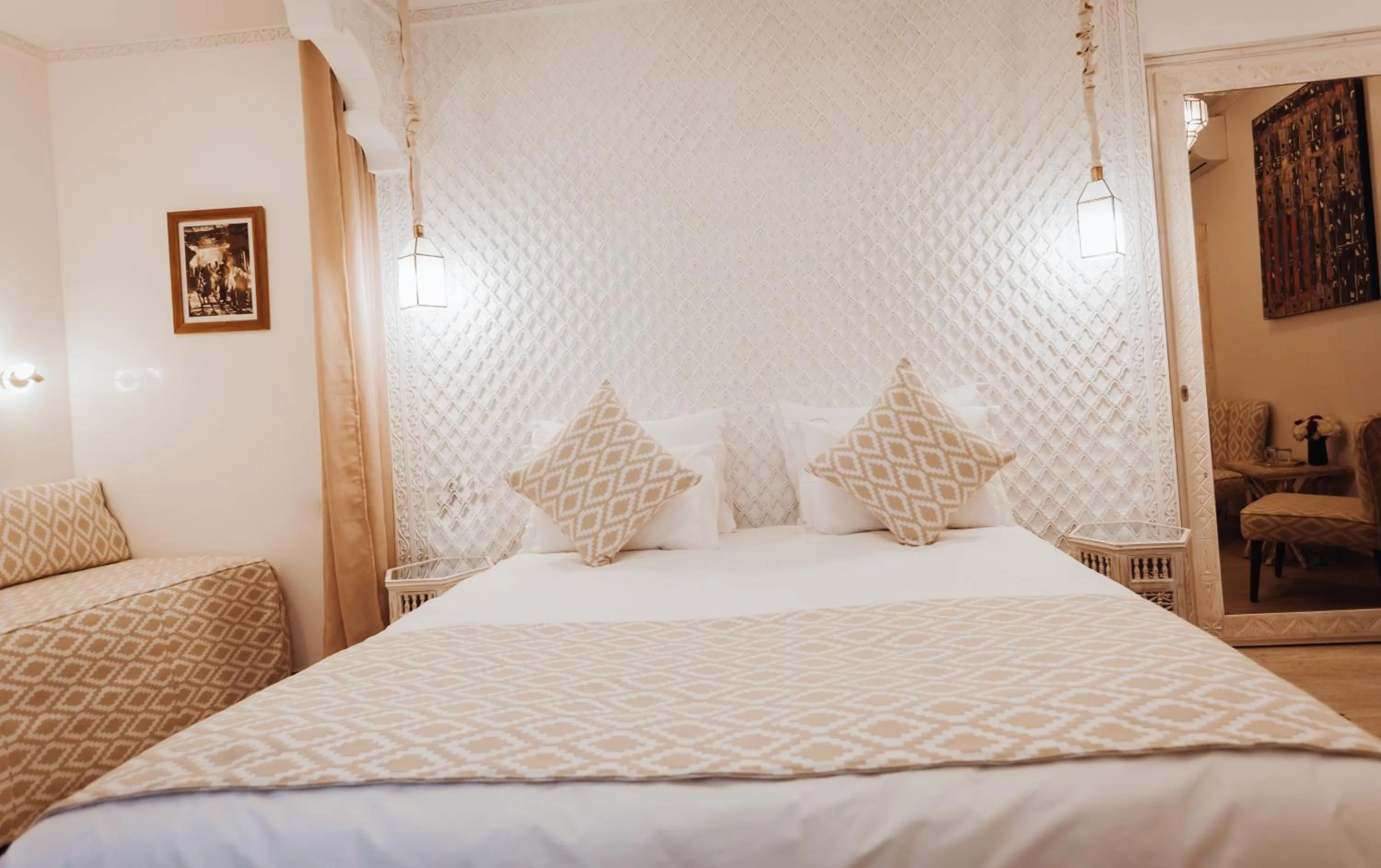 Bed in Riad Andallaspa