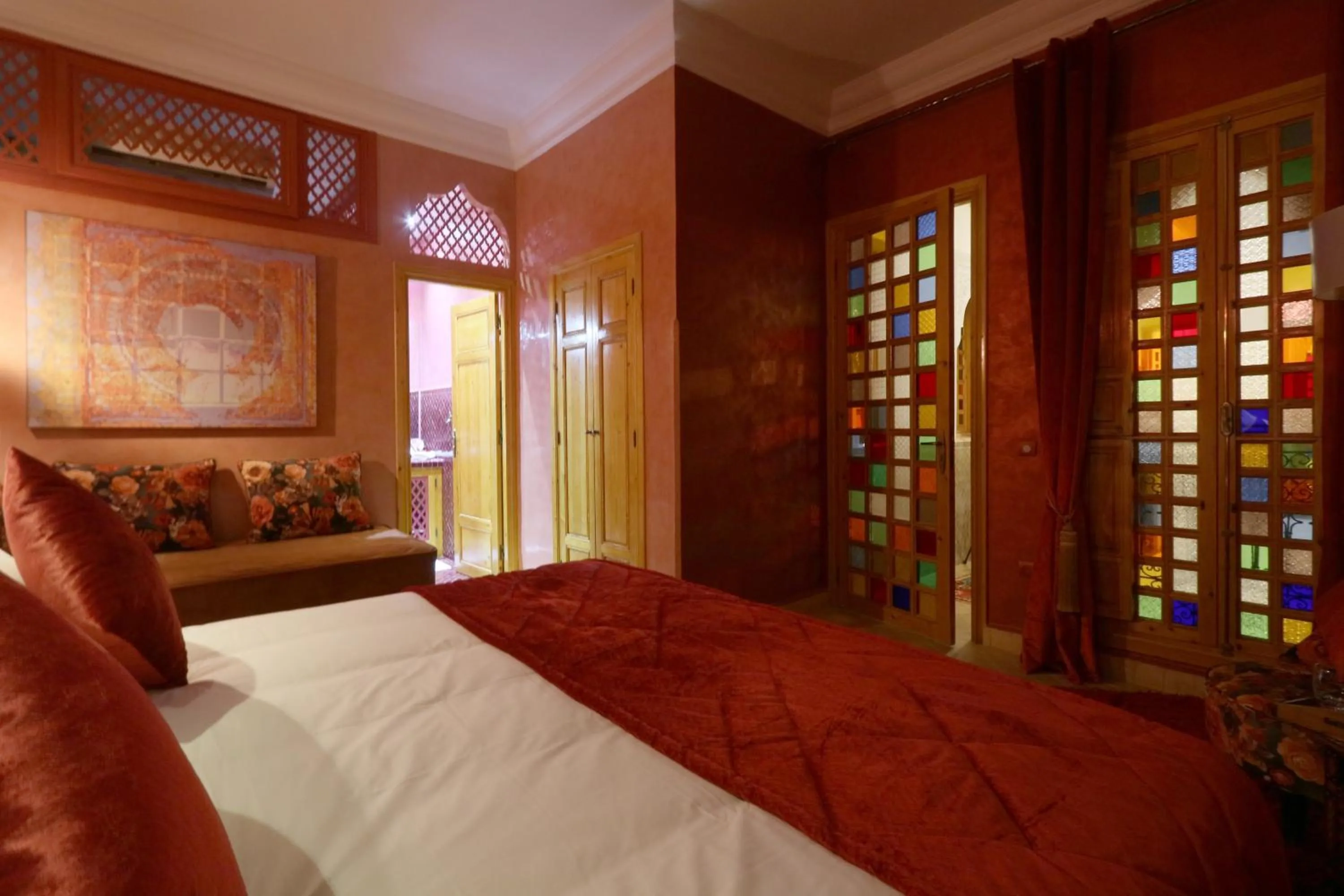 Bathroom, Bed in Riad Andallaspa