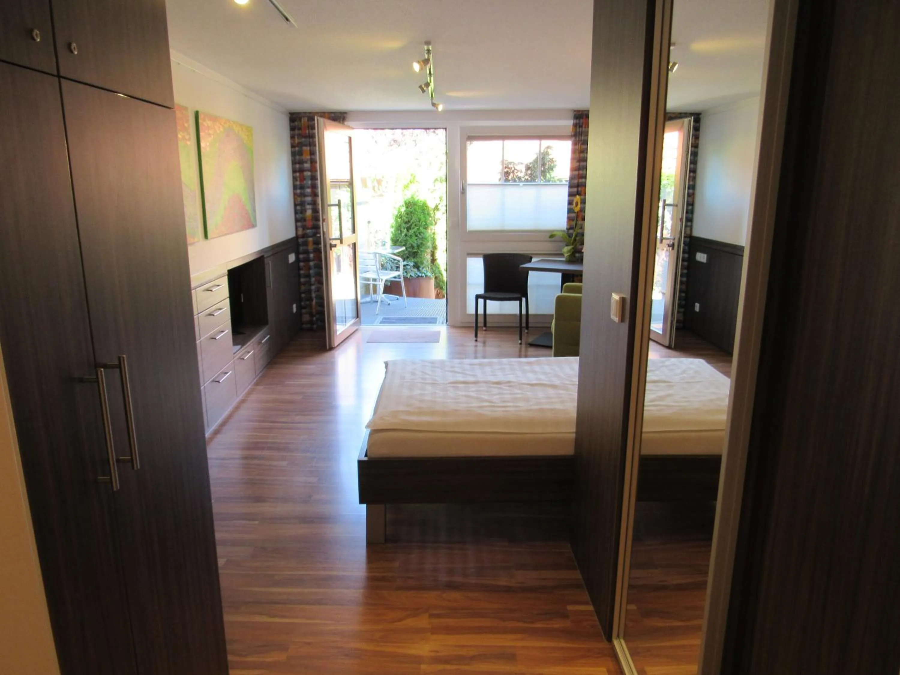 View (from property/room), Bed in B&B Appartements Bischof & Bürk GbR