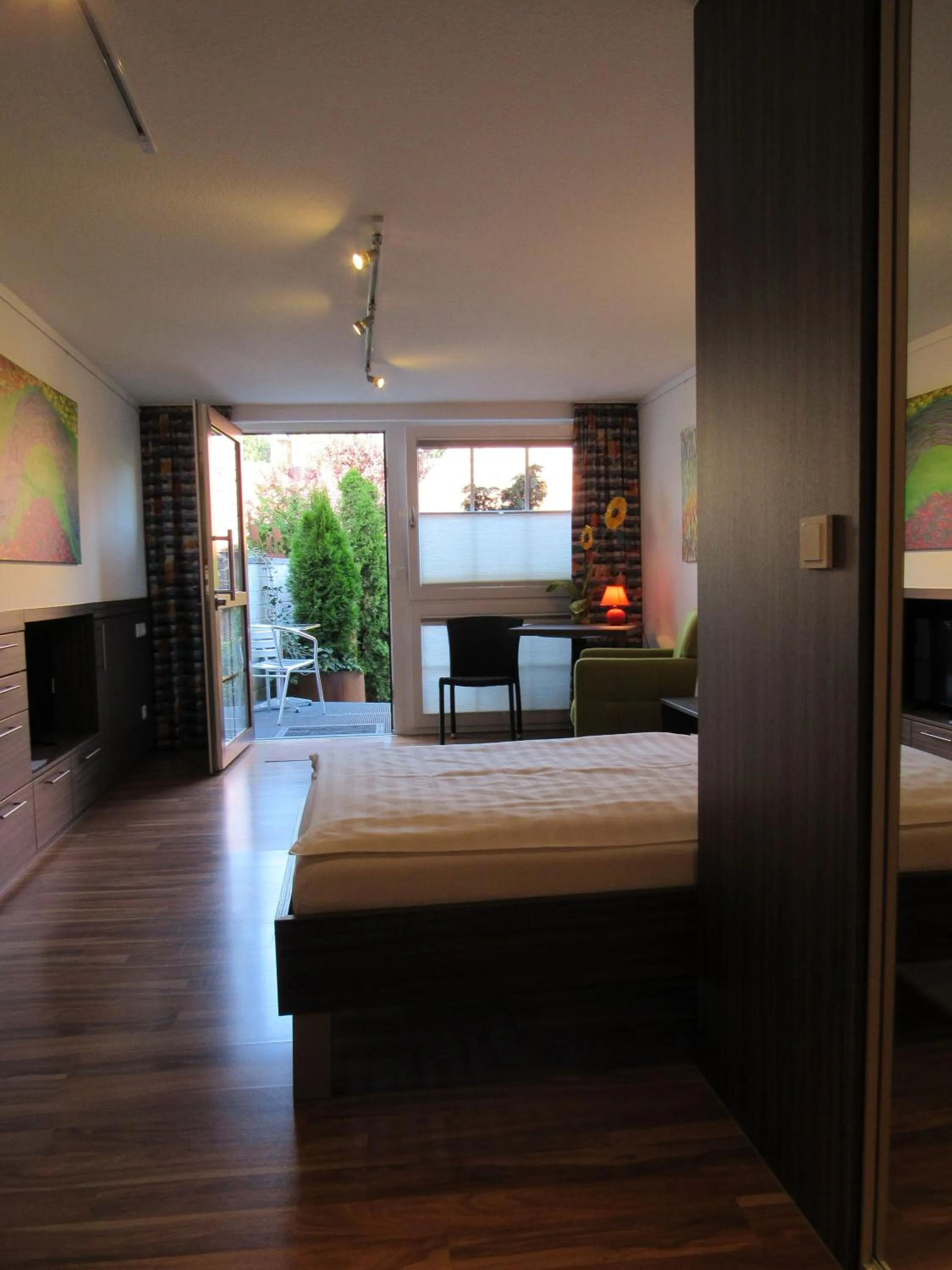 View (from property/room), Bed in B&B Appartements Bischof & Bürk GbR