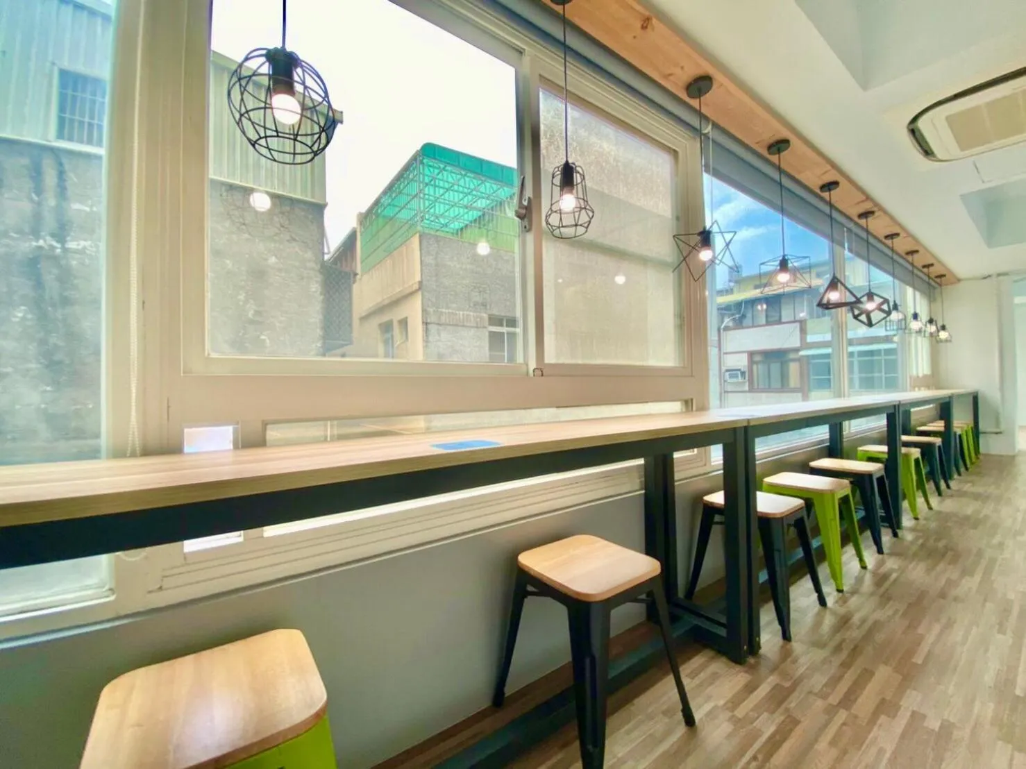 Seating area in Flyinn Hostel