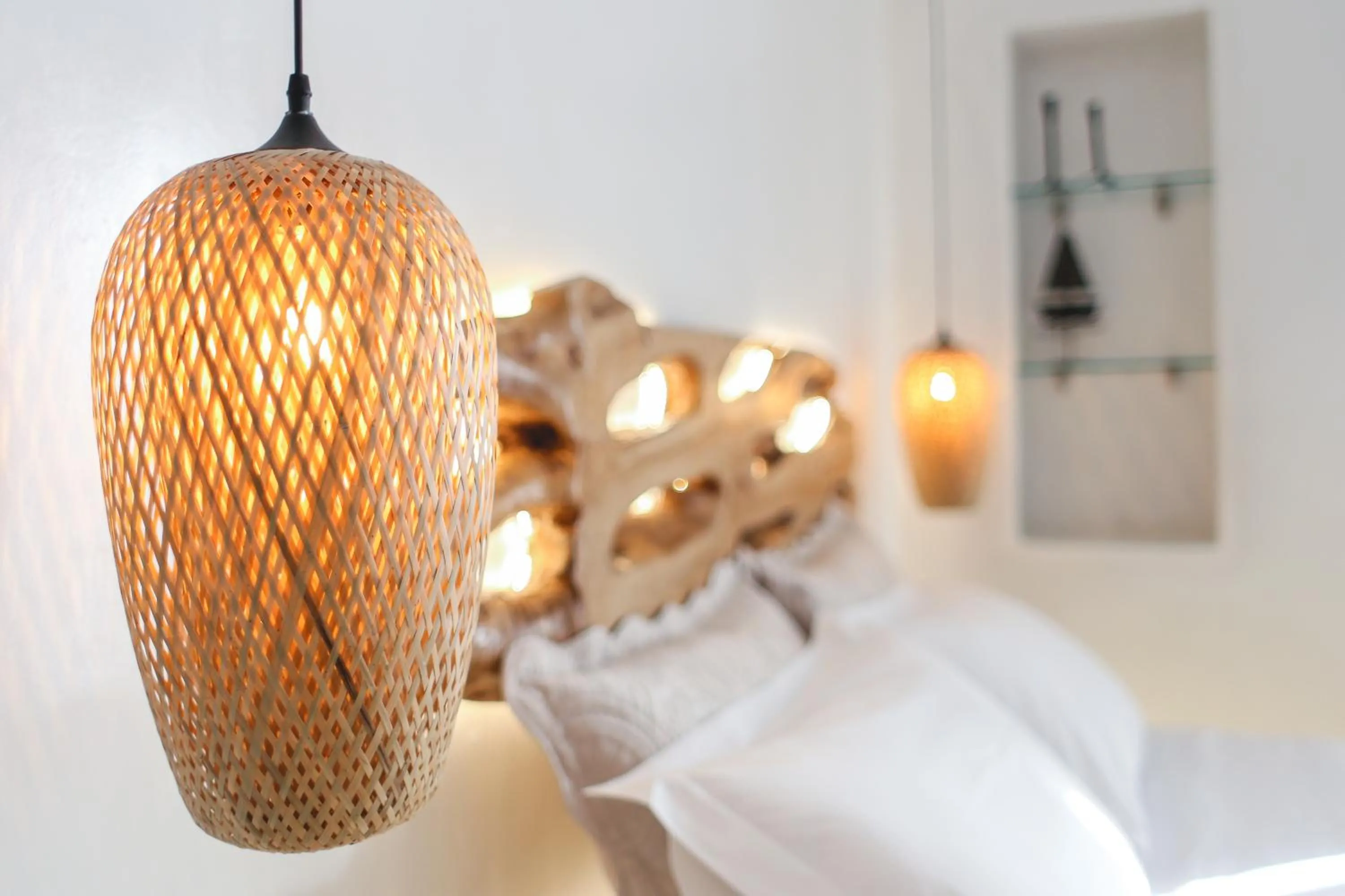 Decorative detail, Bed in Villa Elina suites and more