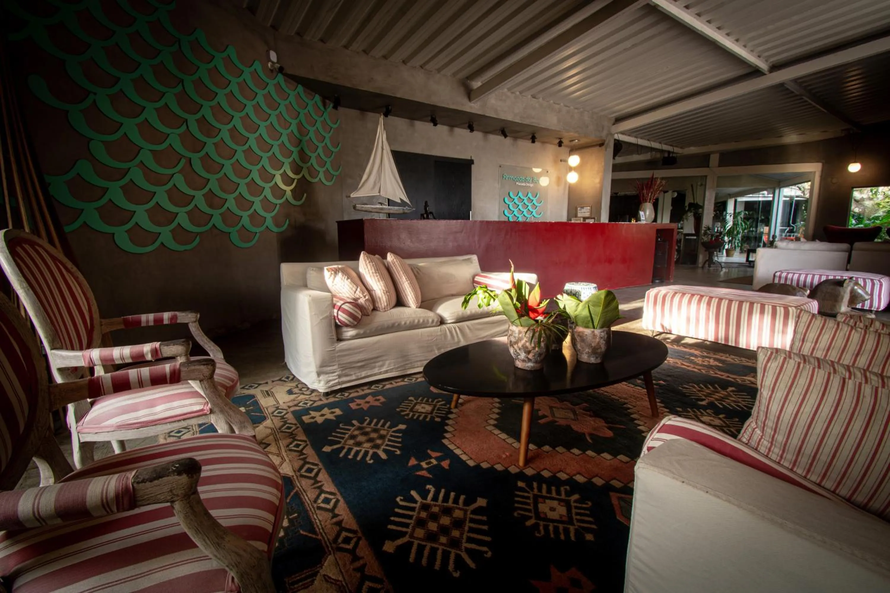 Living room in Armação dos Búzios Pousada Design
