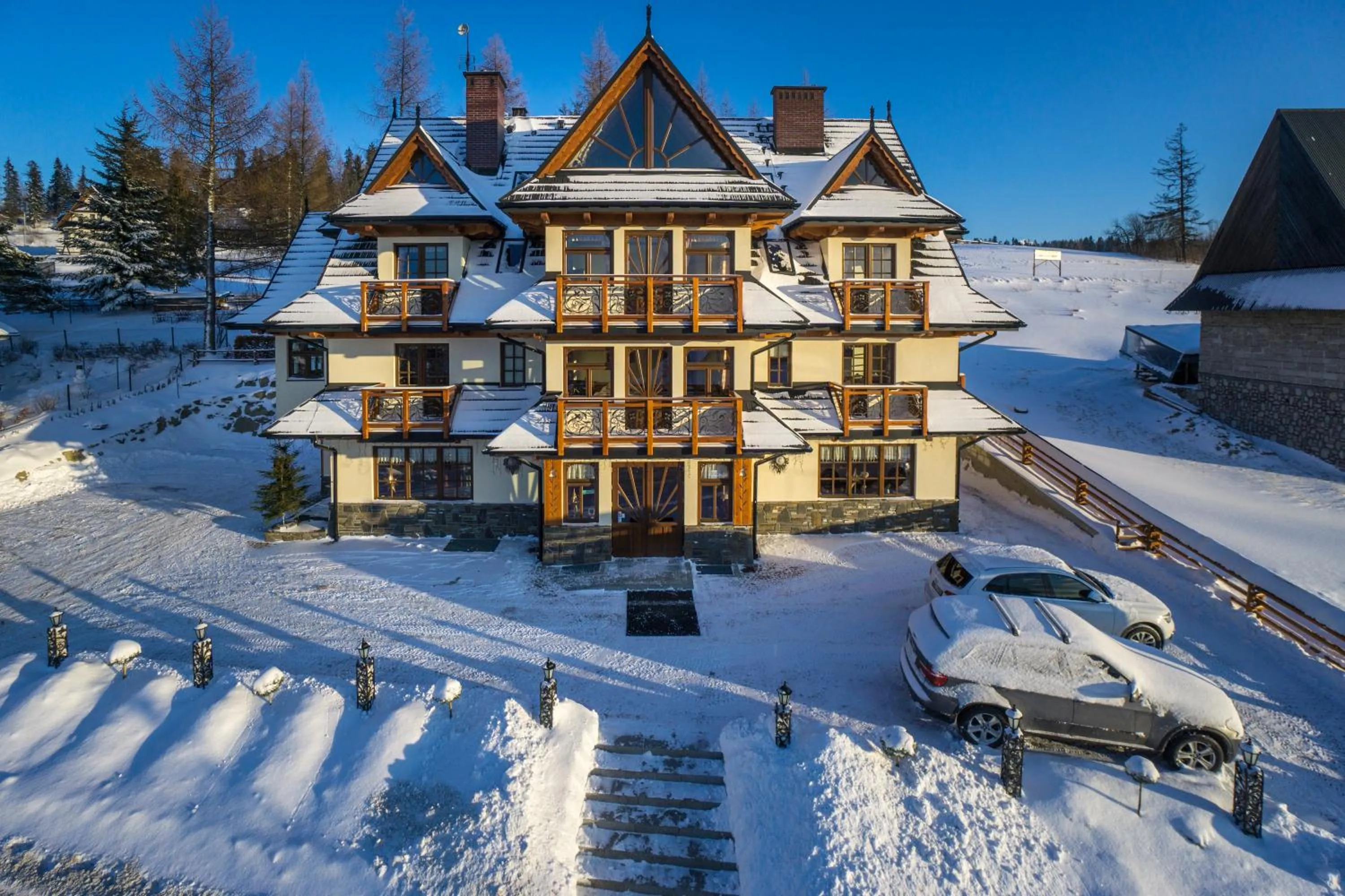 Bird's eye view in Willa Pod Miedzą 200 m do Term