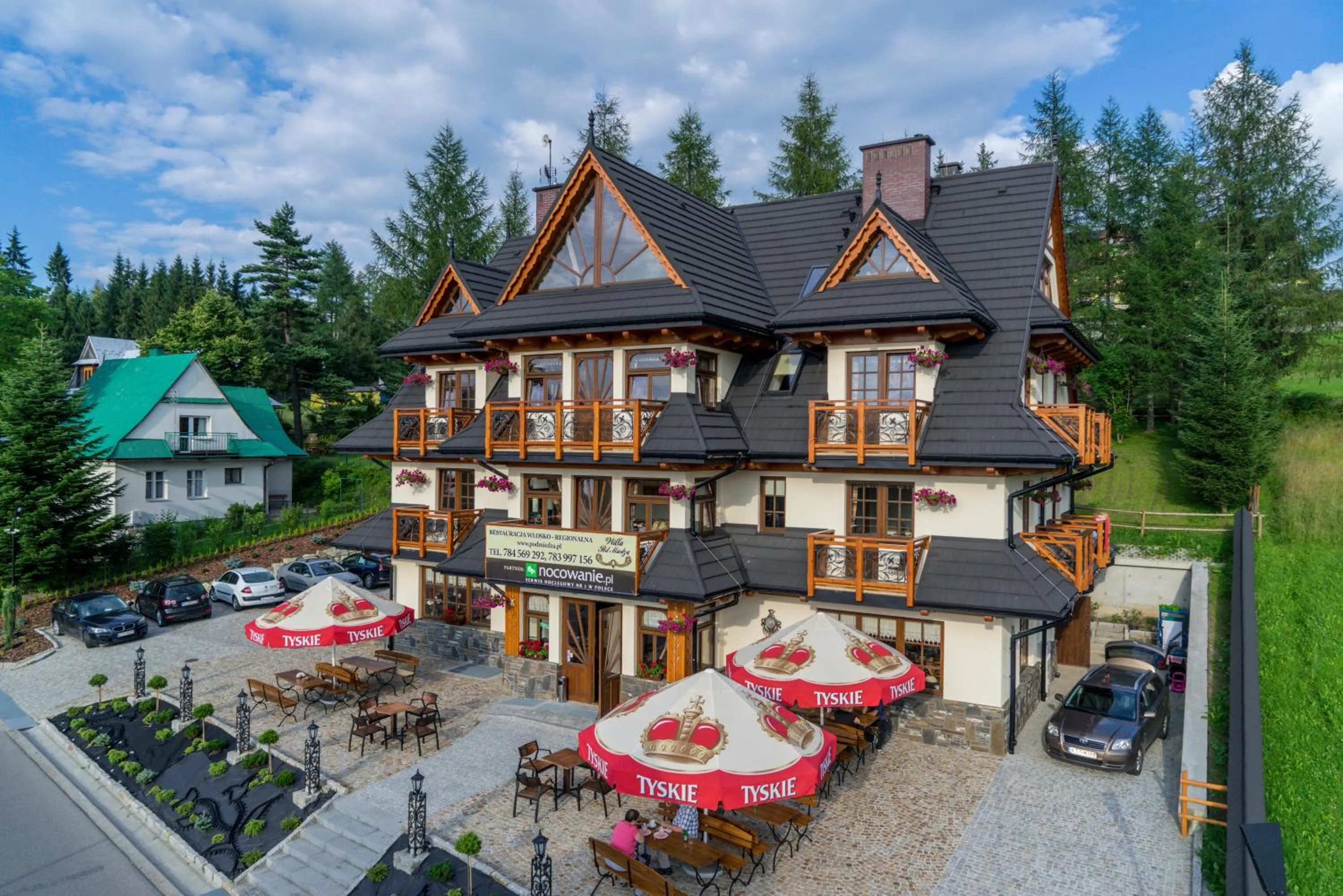 Bird's eye view in Willa Pod Miedzą 200 m do Term