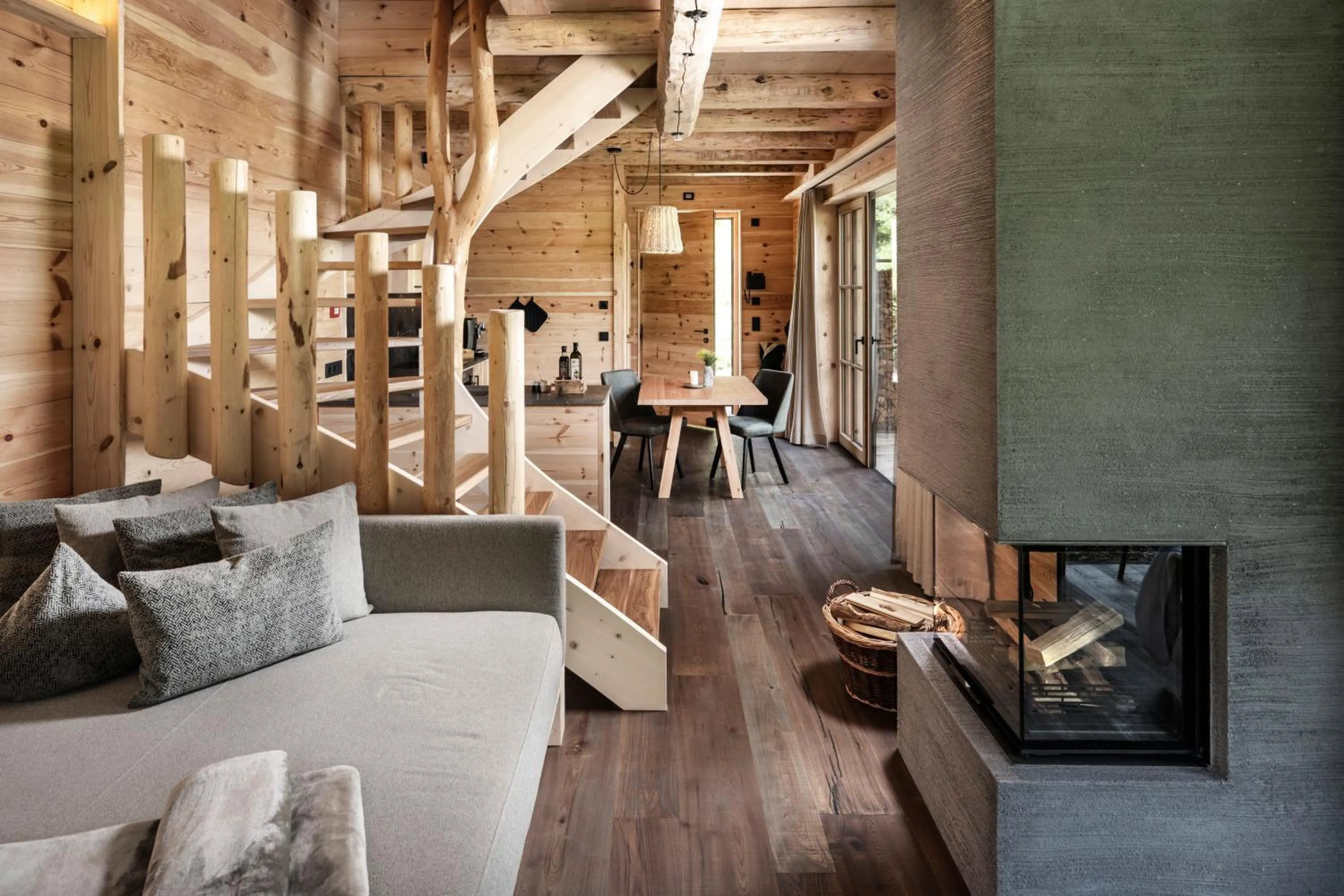 Living room in Valsegg Chalets Südtirol - luxury and private hideaway