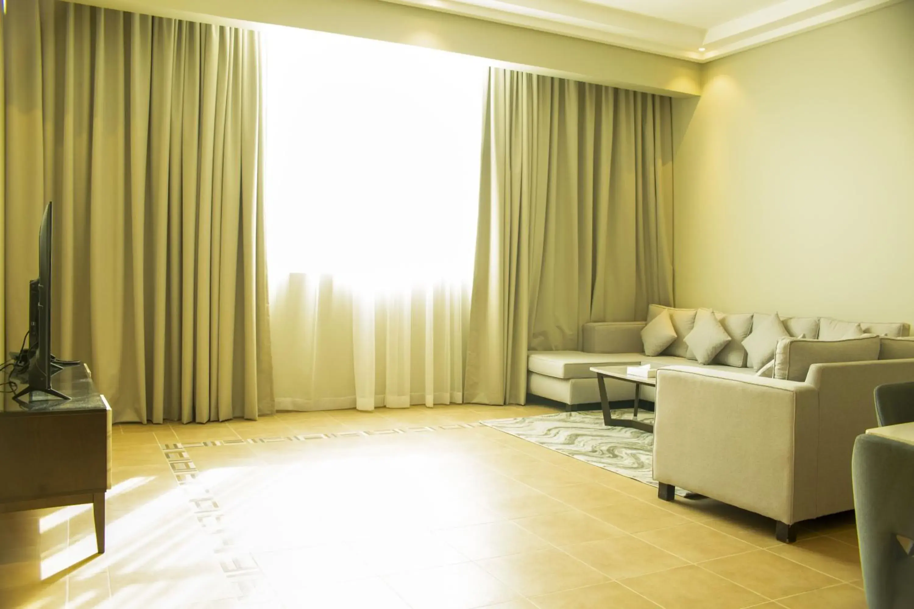 Seating area in Infinity Tower Suites WLL Seating area in Infinity Tower Suites WLL