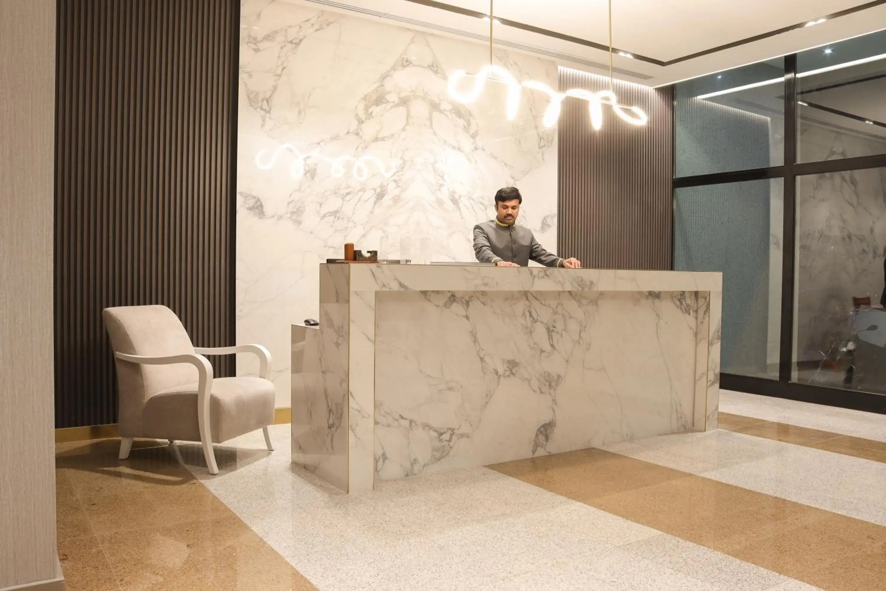 Lobby or reception in Infinity Tower Suites WLL Lobby or reception in Infinity Tower Suites WLL