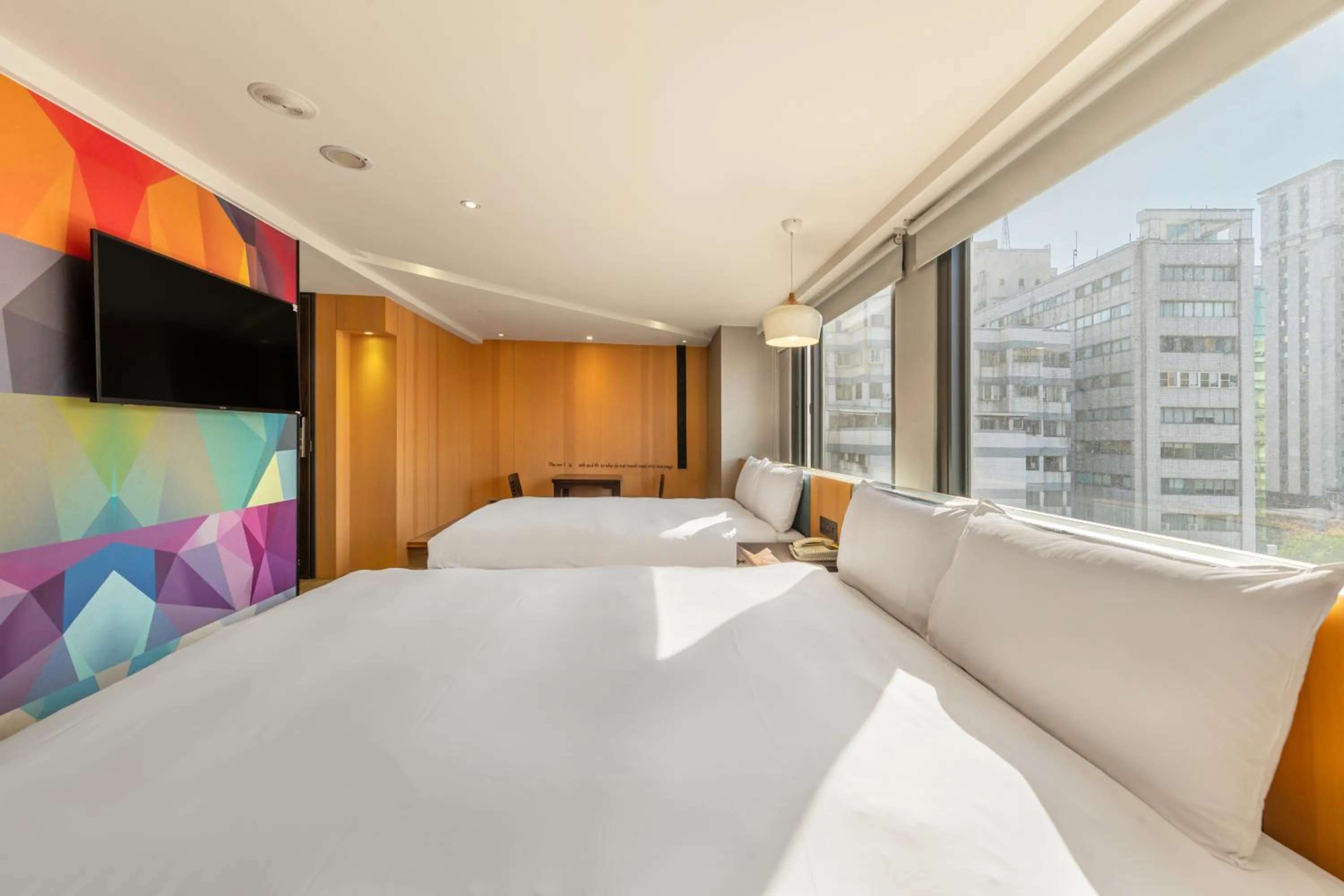 Bed in CHECK inn Taichung Wenxin Zhongqing