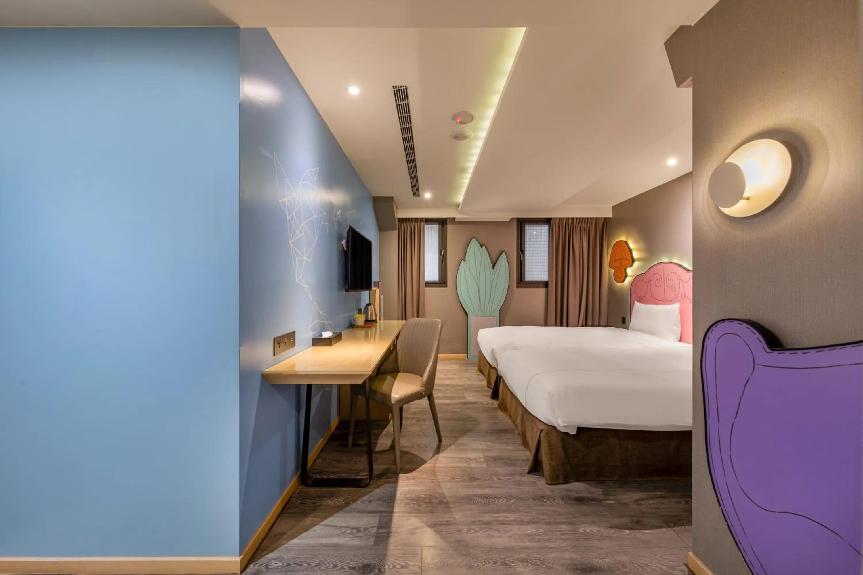 Bed in CHECK inn Taichung Wenxin Zhongqing