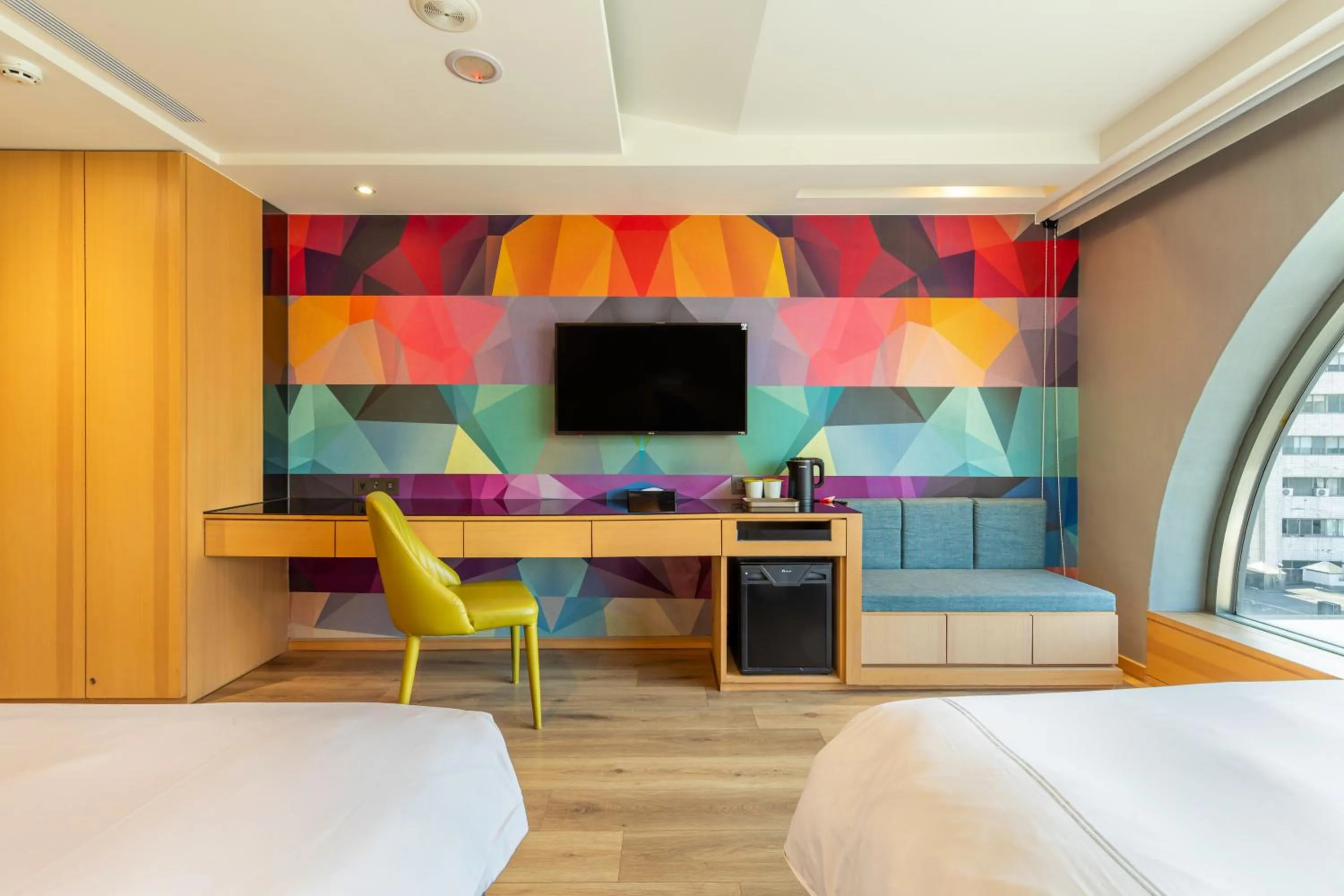 Bed in CHECK inn Taichung Wenxin Zhongqing