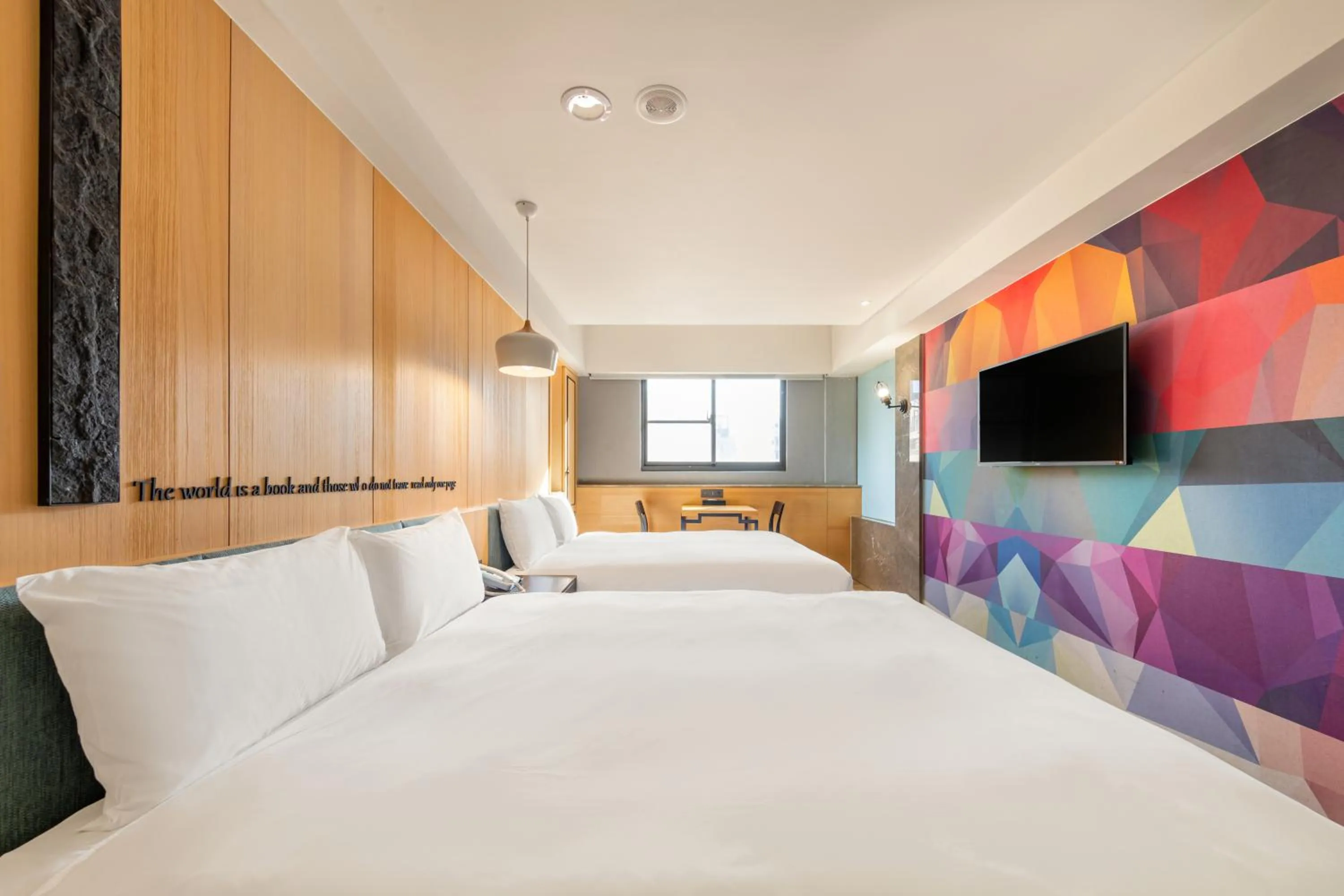 Bed in CHECK inn Taichung Wenxin Zhongqing