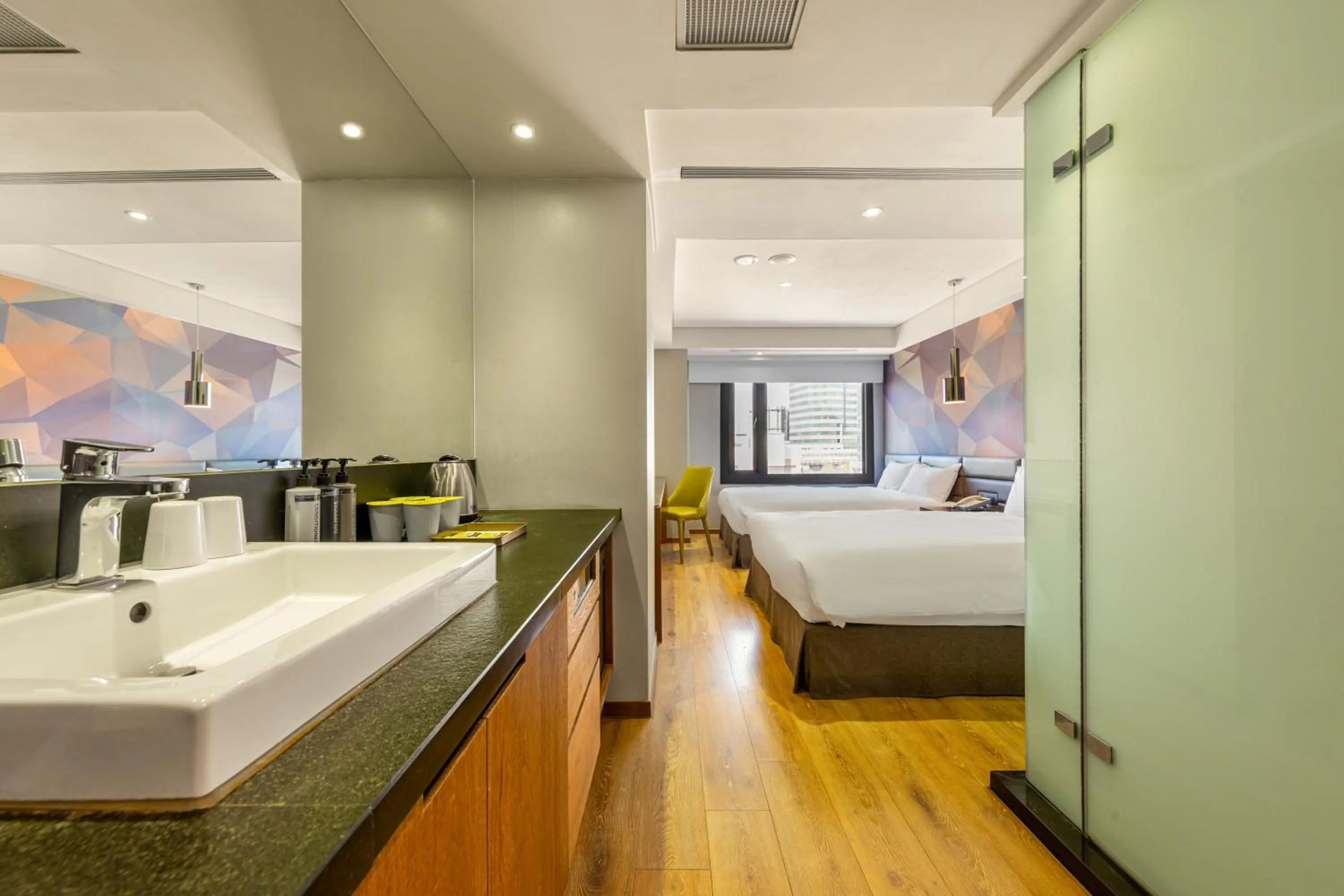 Bed in CHECK inn Taichung Wenxin Zhongqing