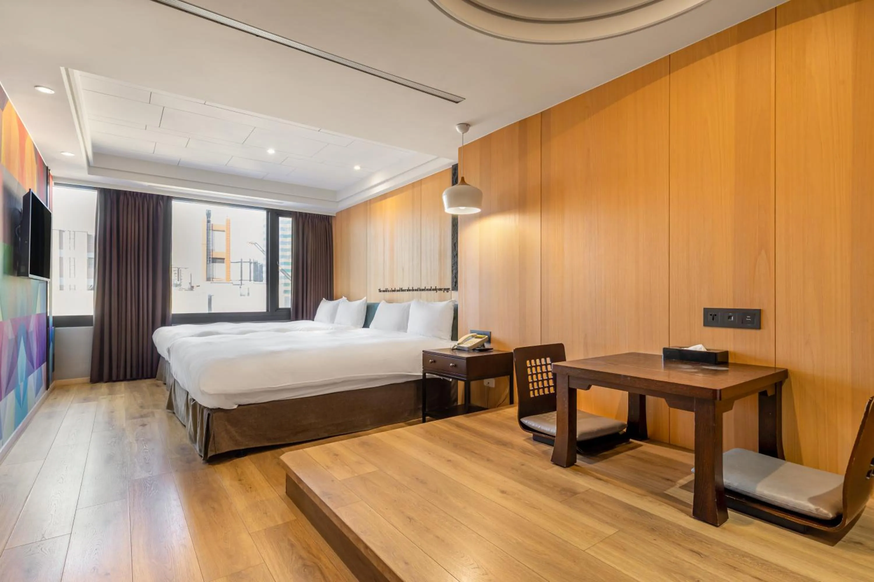 Bed in CHECK inn Taichung Wenxin Zhongqing