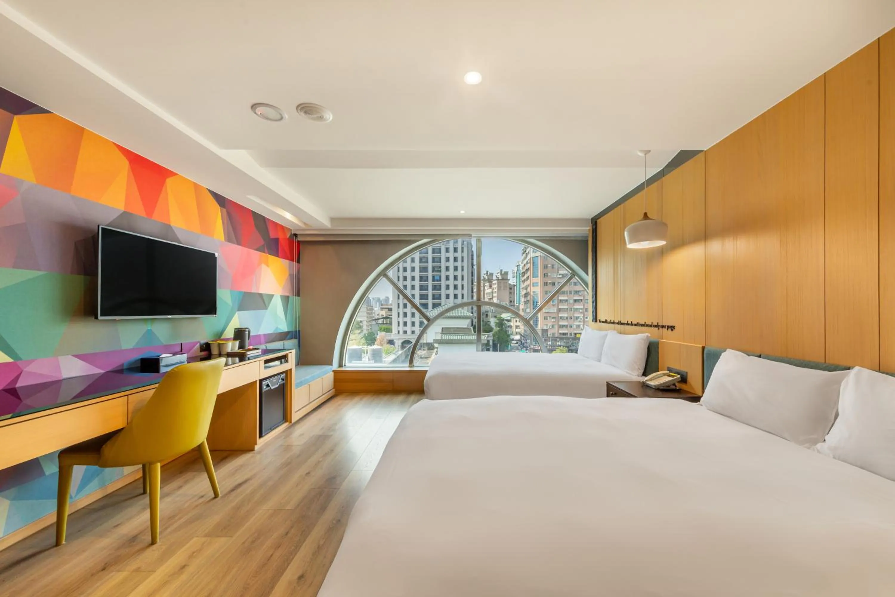 Bed in CHECK inn Taichung Wenxin Zhongqing