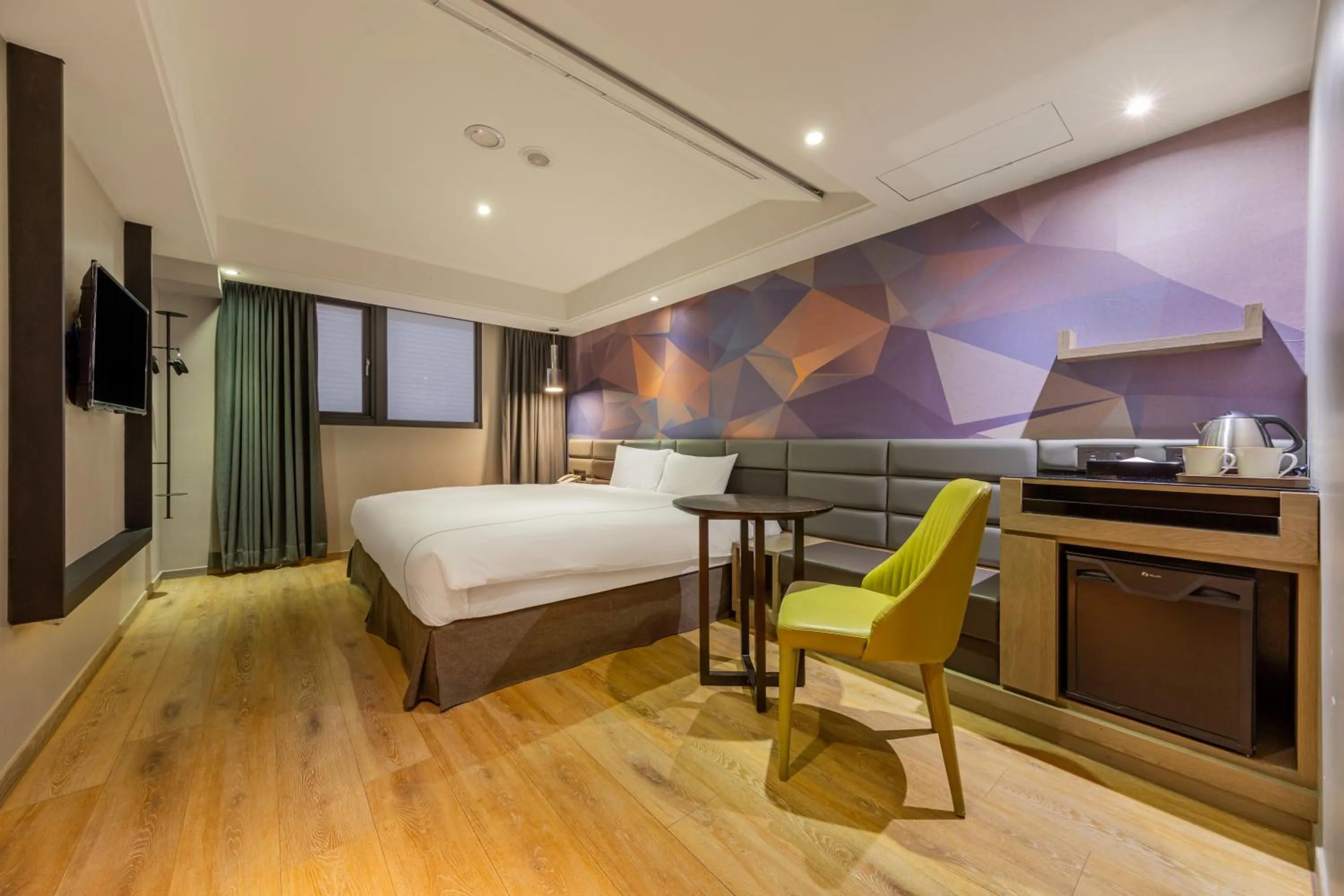 Bed in CHECK inn Taichung Wenxin Zhongqing