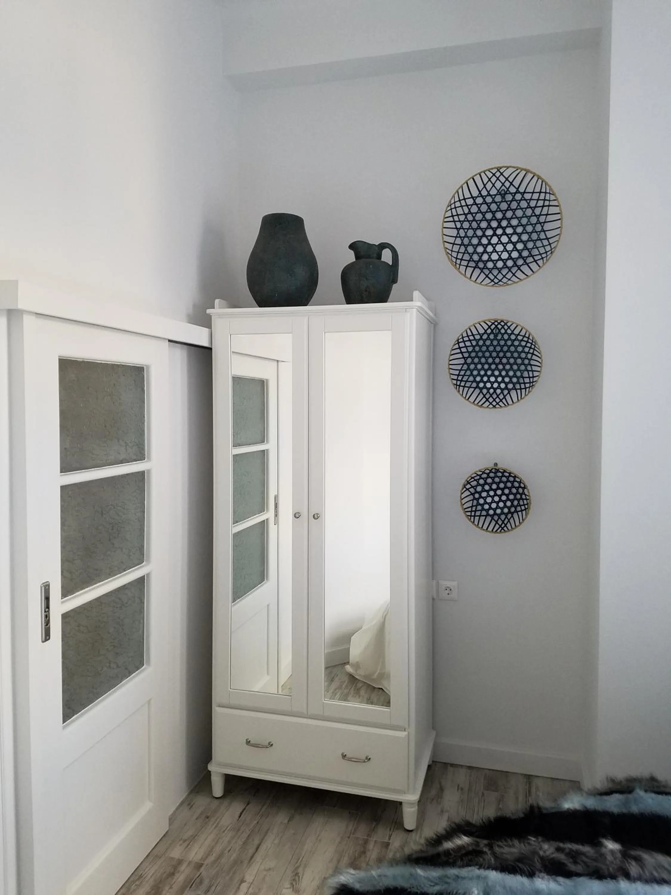 Bedroom, Bed in Kolonaki Deco Apartment