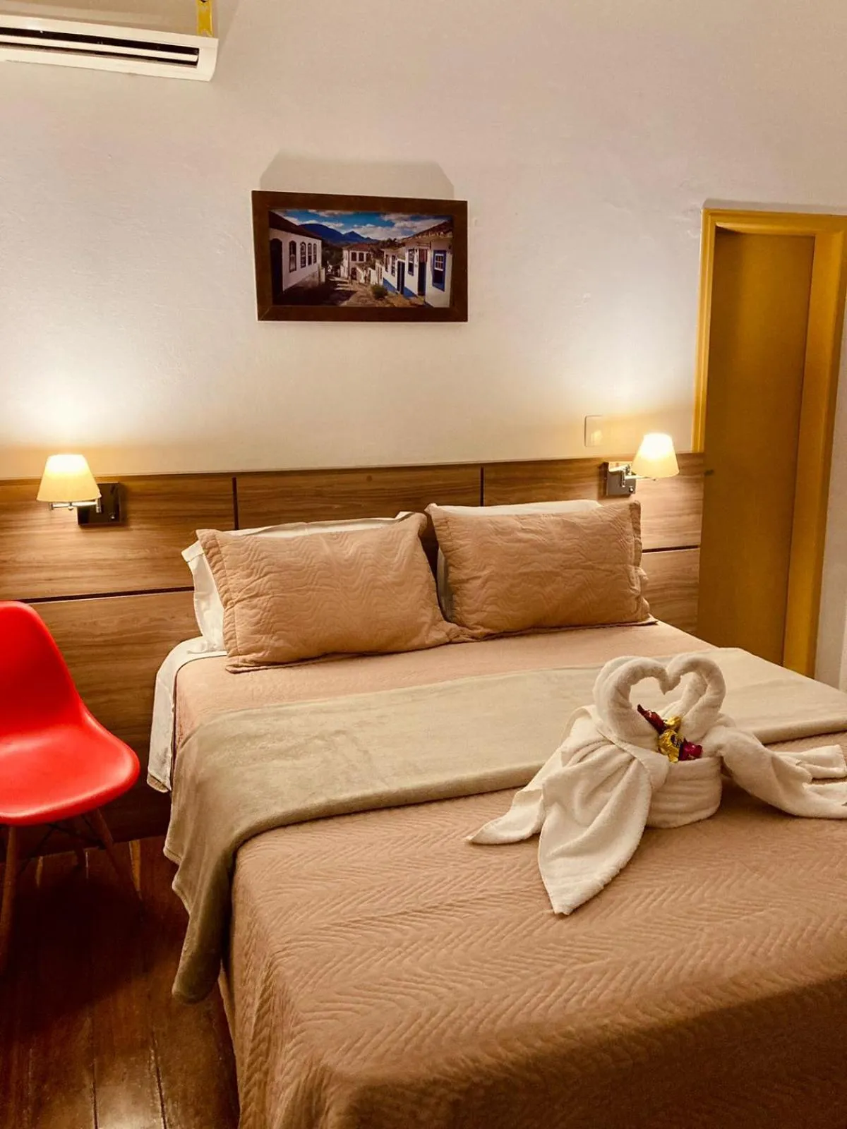 Bed in Pousada o Amanhecer