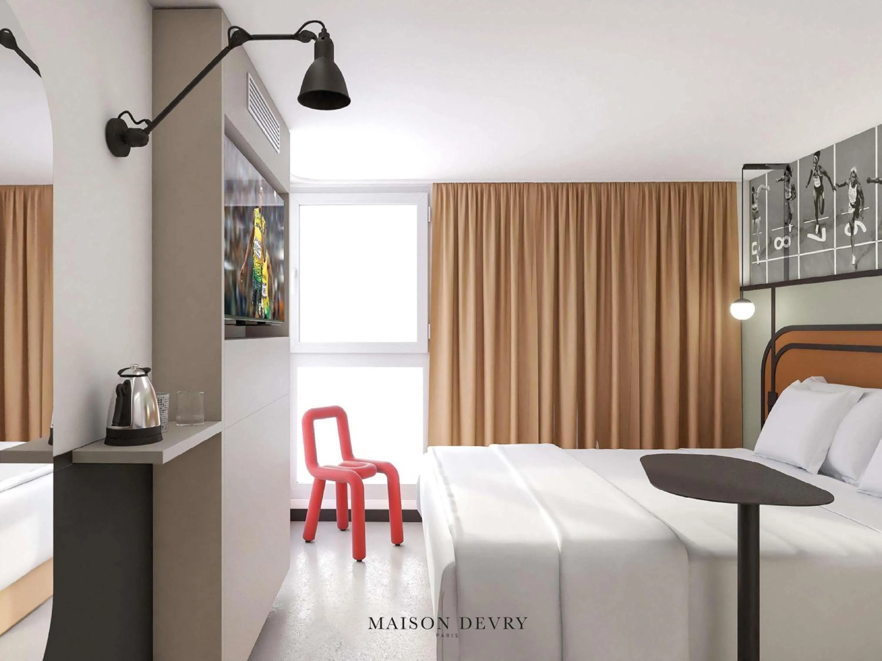 Bedroom, Bed in ibis Styles Colombes Paris Ouest (Ouverture Octobre 2025)