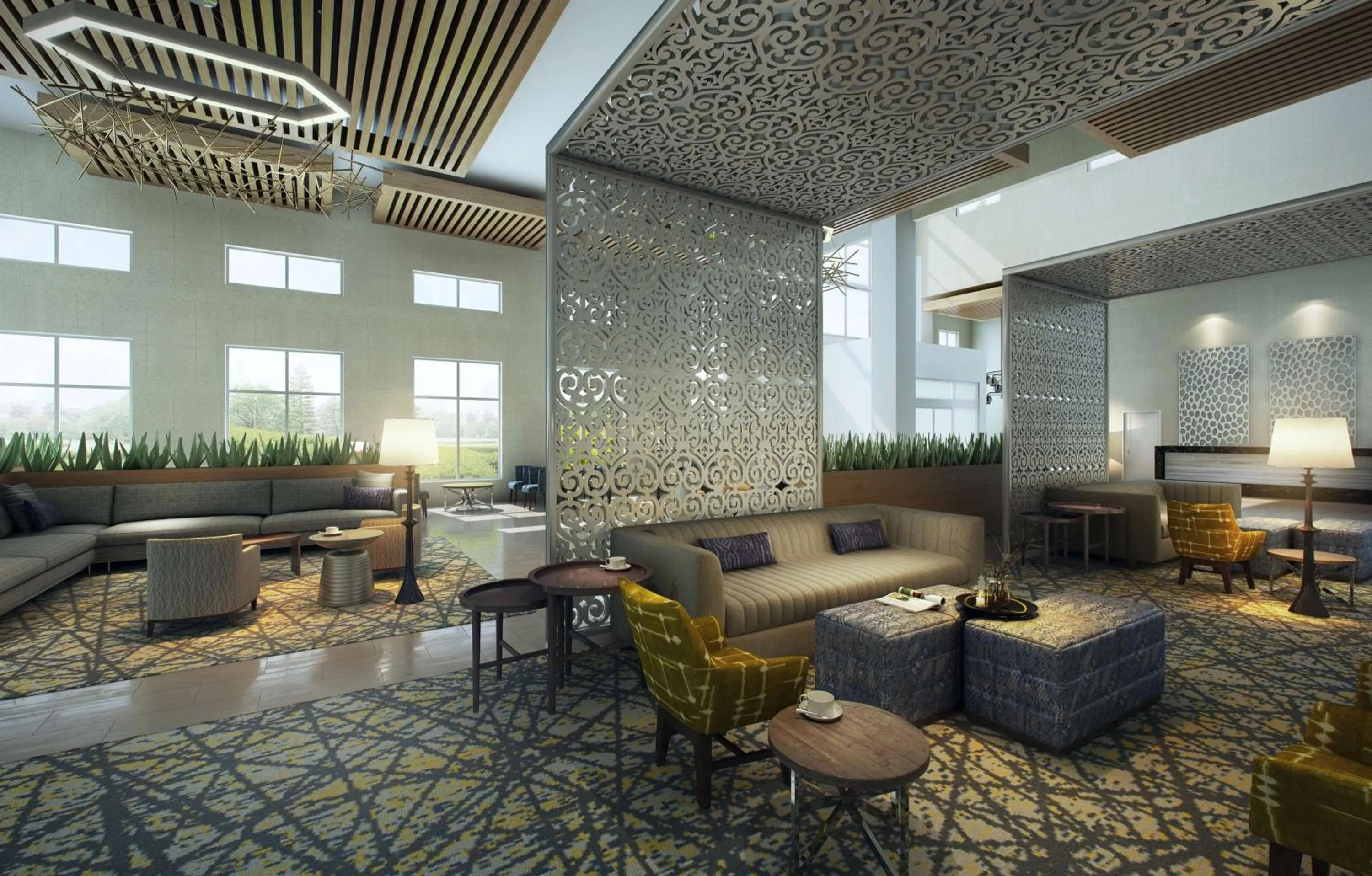 Lobby or reception in Embassy Suites San Antonio Brooks City Base Hotel & Spa