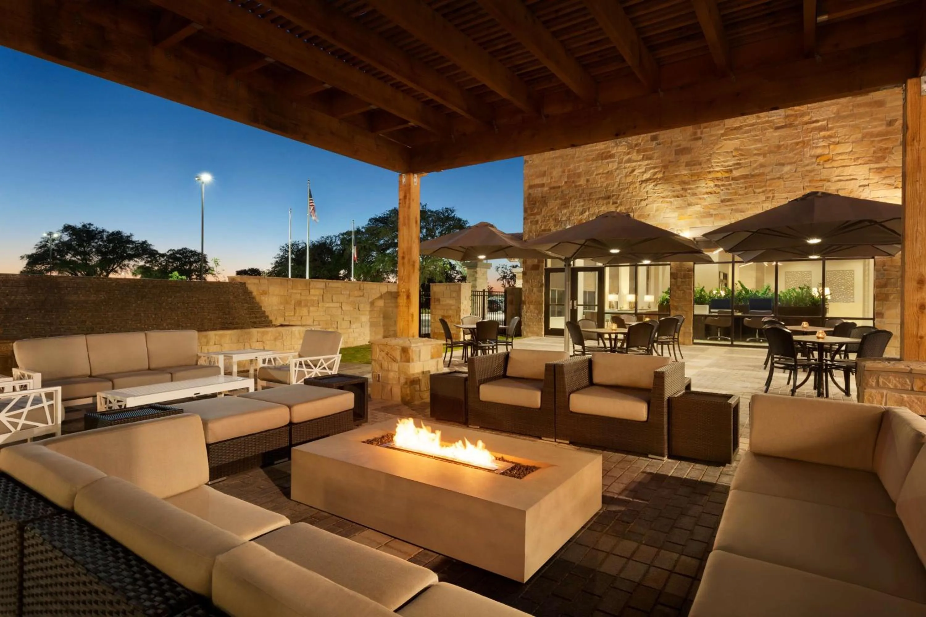 Patio in Embassy Suites San Antonio Brooks City Base Hotel & Spa