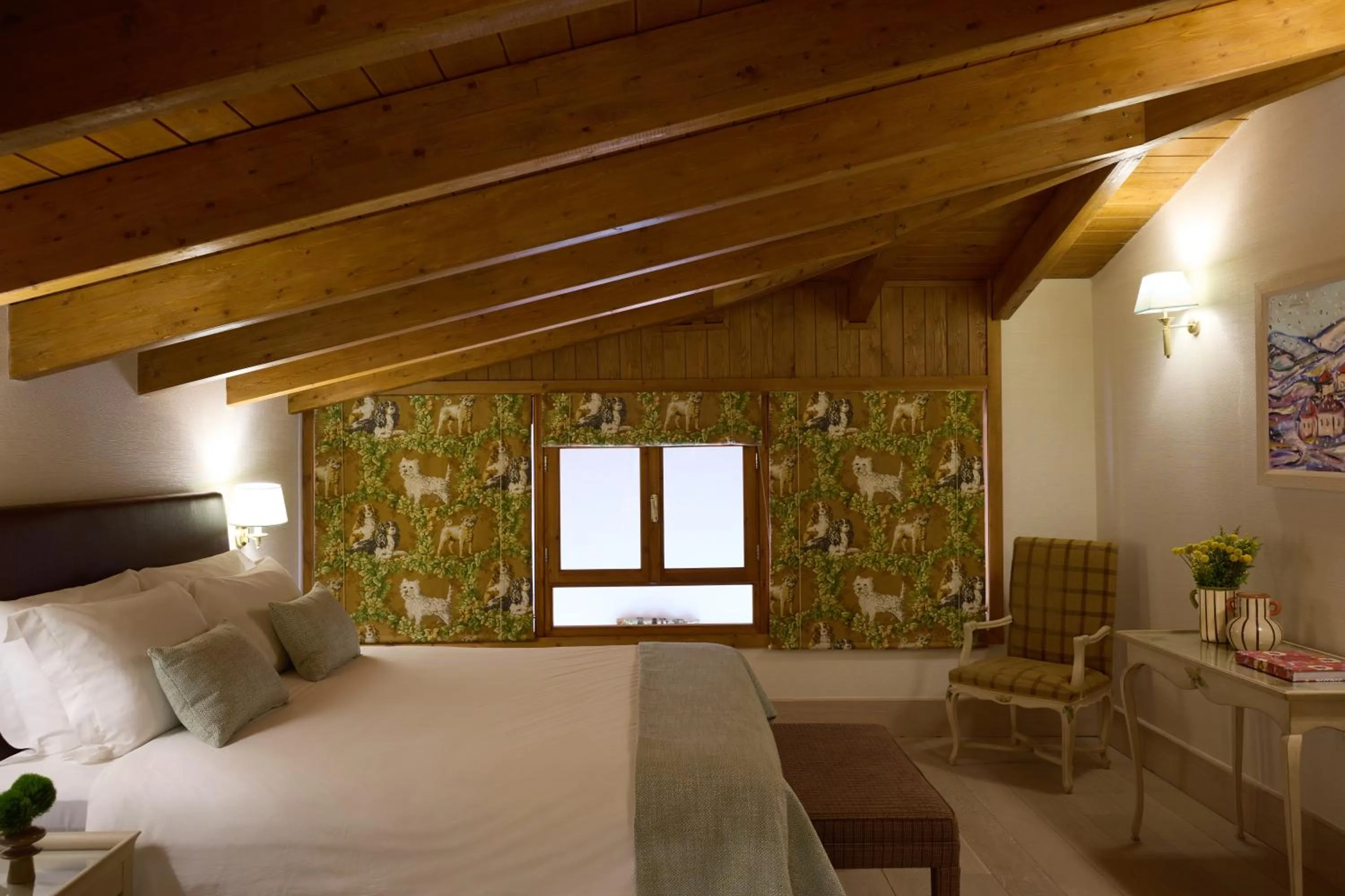 Bed in Santa Marina Arachova Resort & Spa