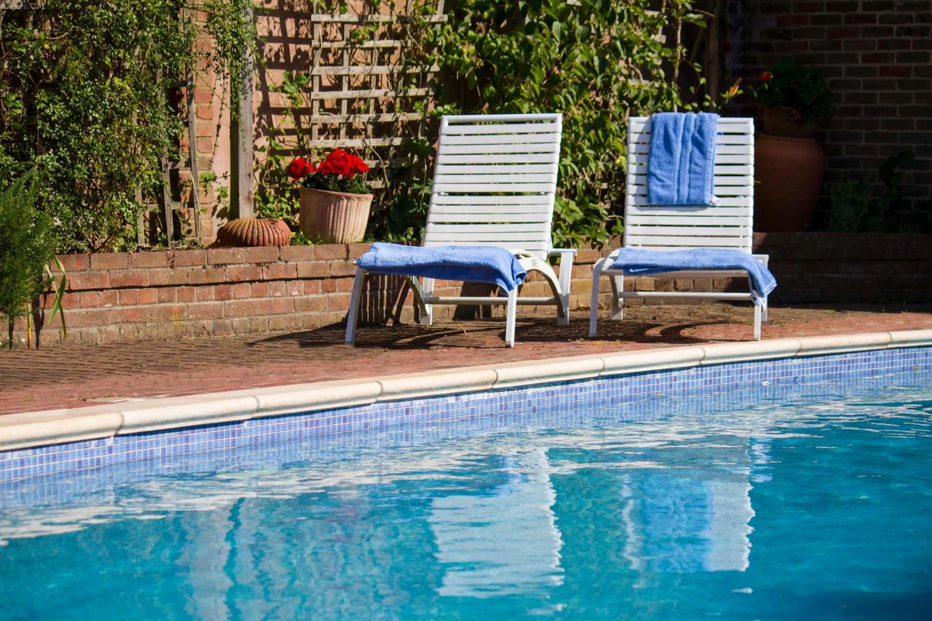 Pool view in Magpies Lodge