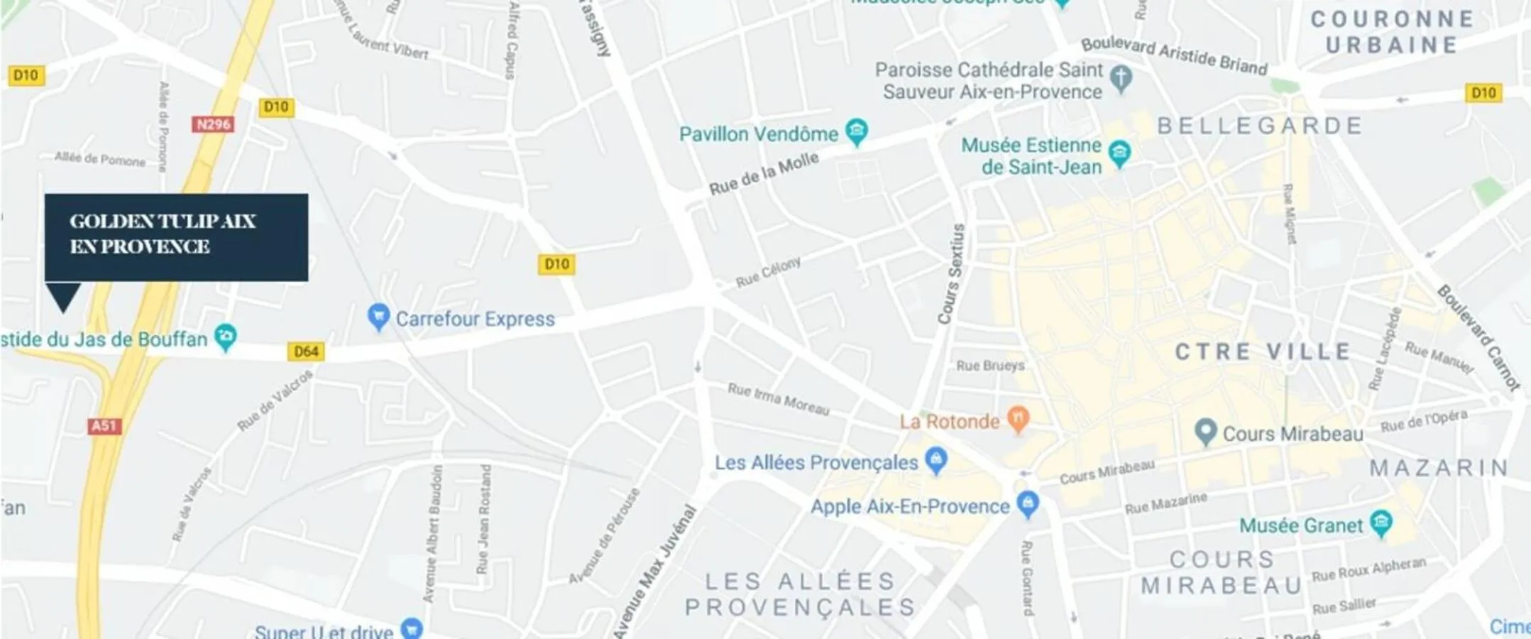 Location in Radisson Hotel Aix En Provence