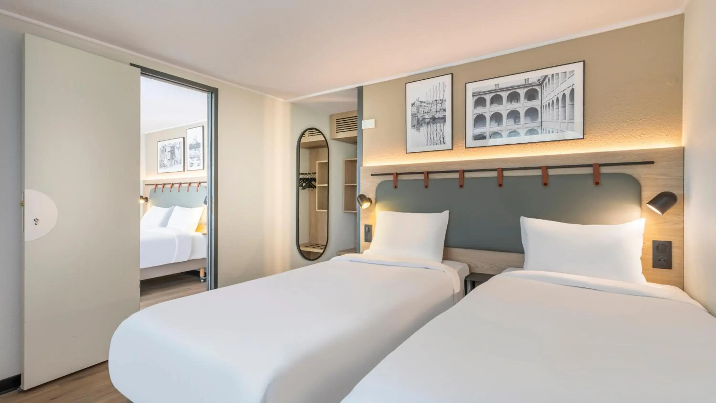 2 Standard Room Connecting - 1 Queen Bed 2 Single Beds in Campanile PRIME - Nice Airport 2 Standard Room Connecting - 1 Queen Bed 2 Single Beds in Campanile PRIME - Nice Airport