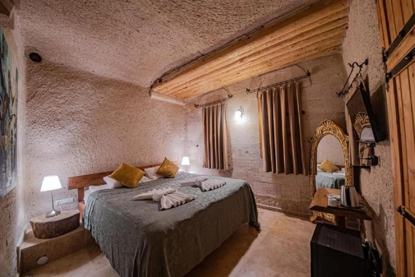 Bed in Drala Inn Cappadocia