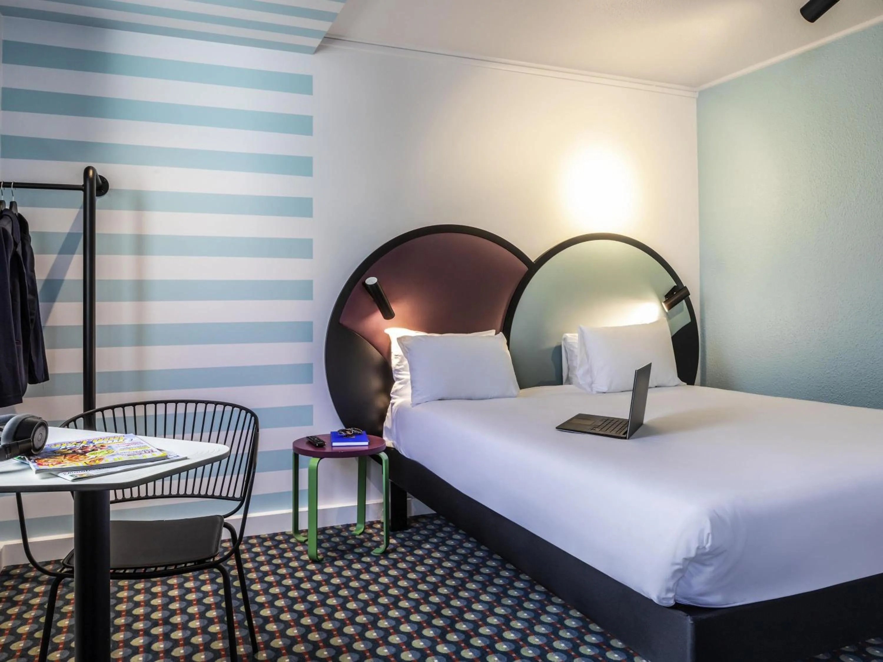 Bedroom, Bed in Ibis Styles Paris Saint Denis Pleyel