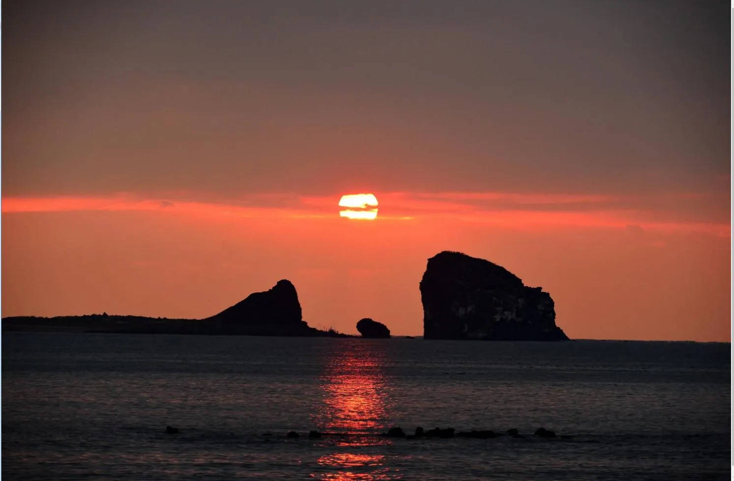 Sunrise in Jeju Moseulpo Hotel