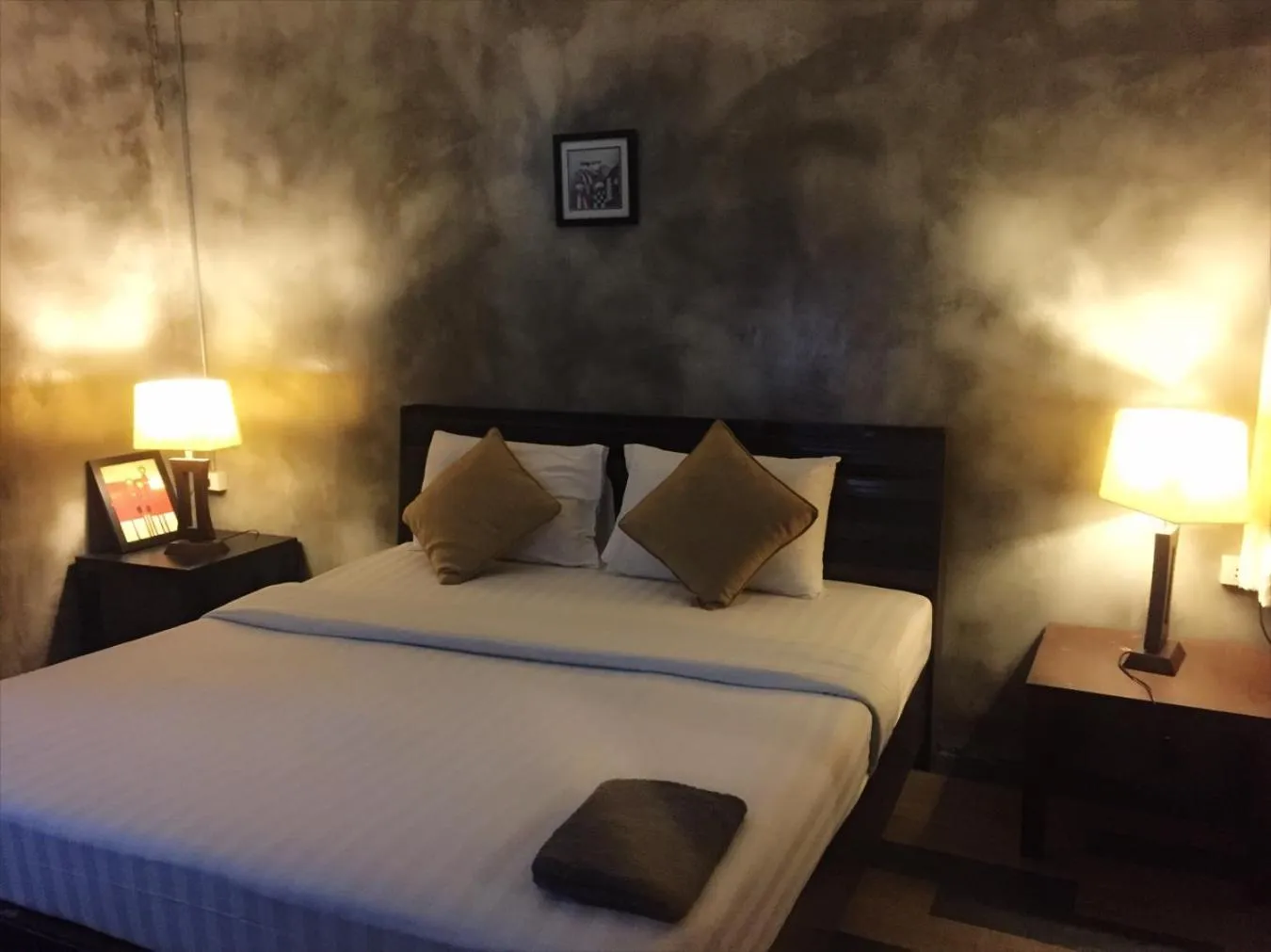 Bed in Crescent Bay Resort