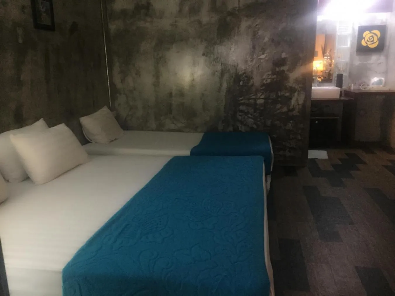 Bed in Crescent Bay Resort