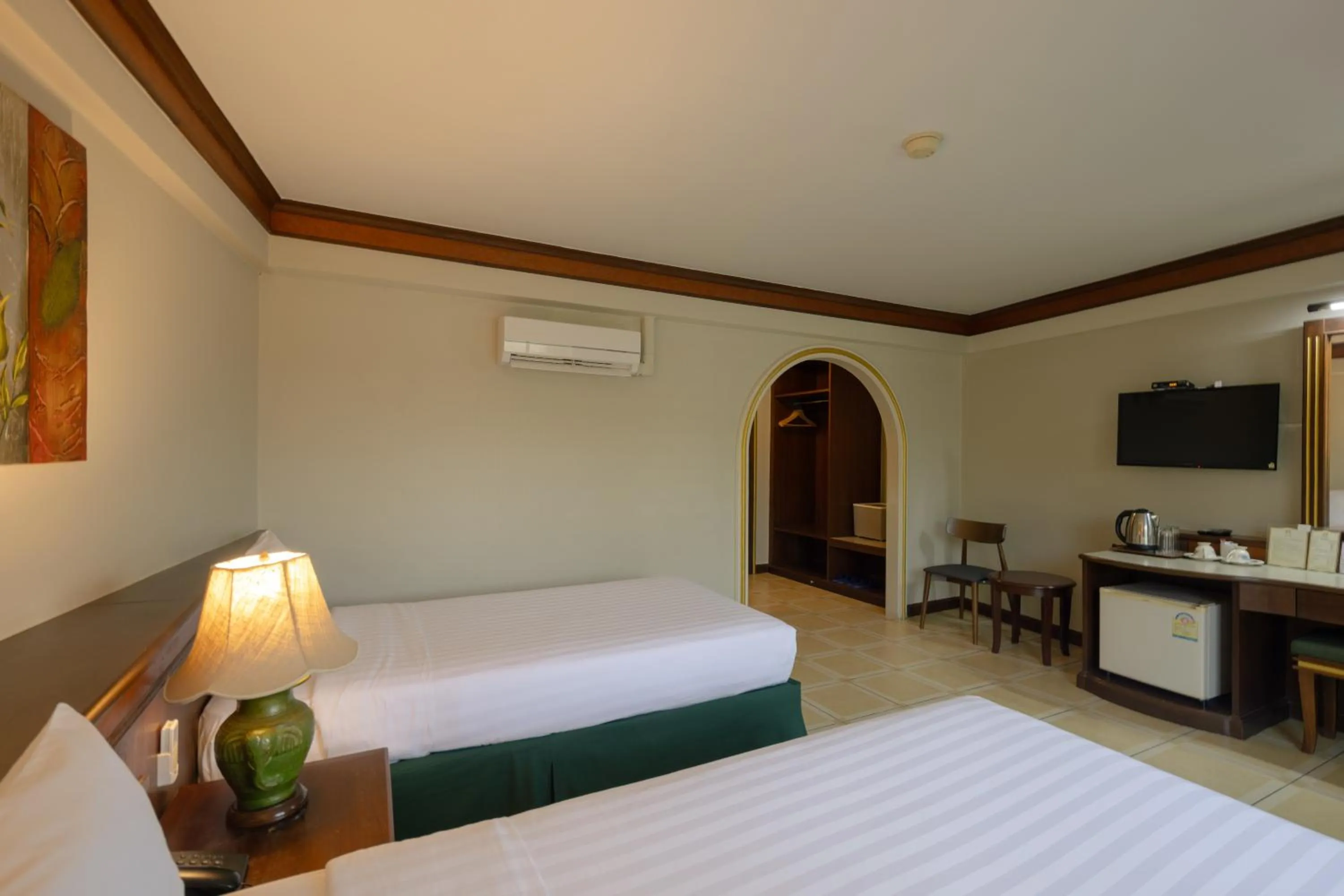 Bed in Erawan Hotel,Natai Beach