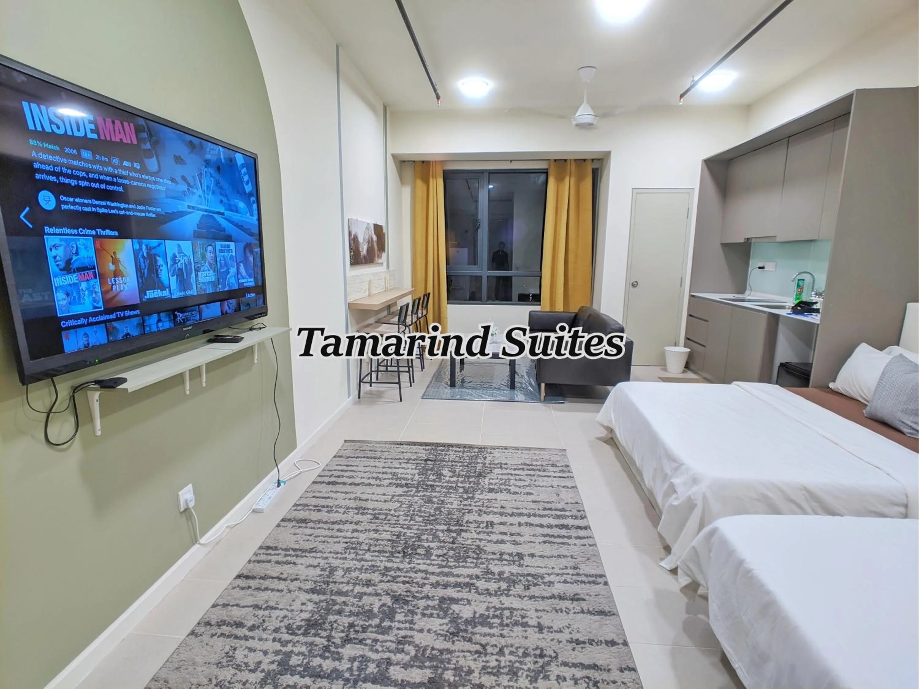 Bed in Tamarind Suites or D'Pulze Residence or Domain NeoCyber, click Room selection for location and pics