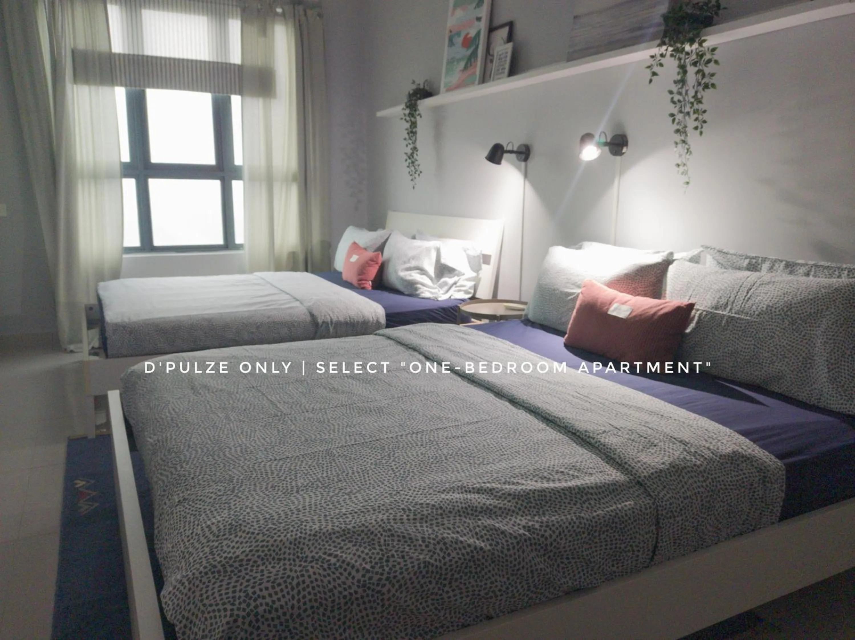 Bed in Tamarind Suites or D'Pulze Residence or Domain NeoCyber, click Room selection for location and pics