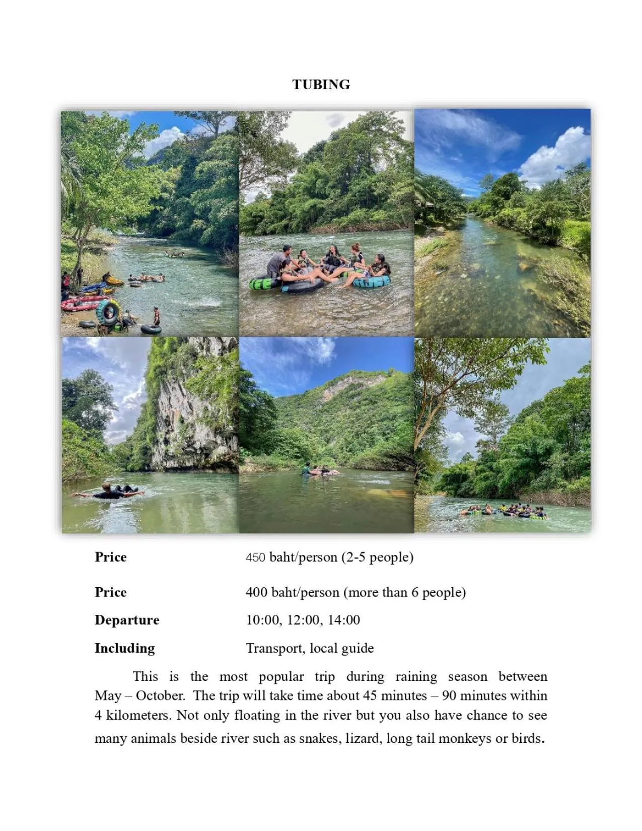 Activities in Khao Sok Green Mountain View
