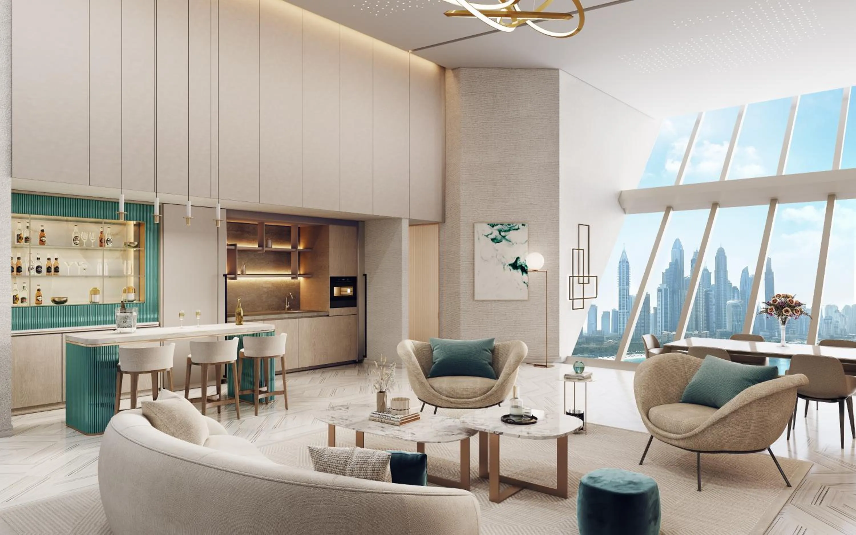 Living room in FIVE Palm Jumeirah Dubai