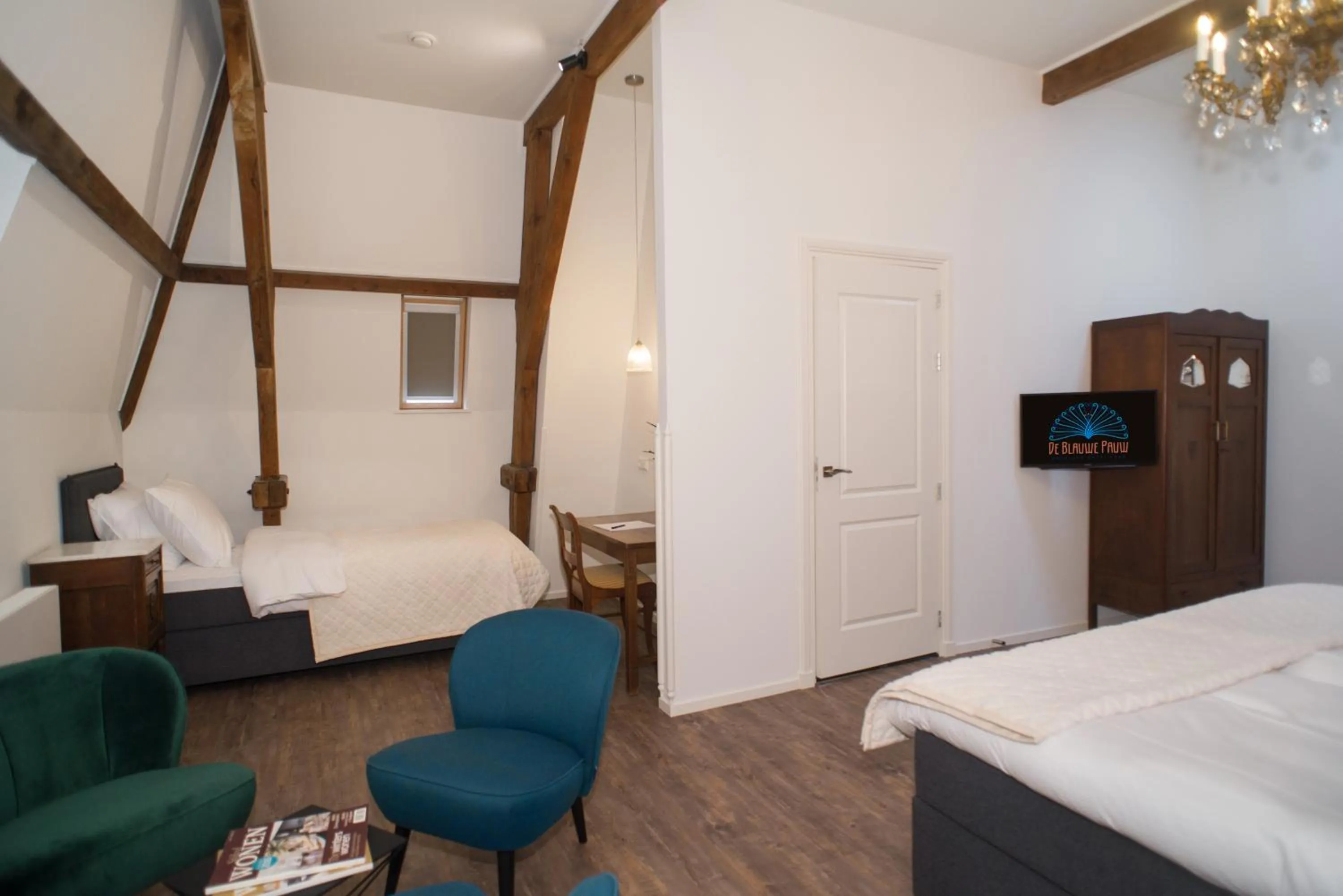Bedroom, Bed in Boutique Hotel De Blauwe Pauw