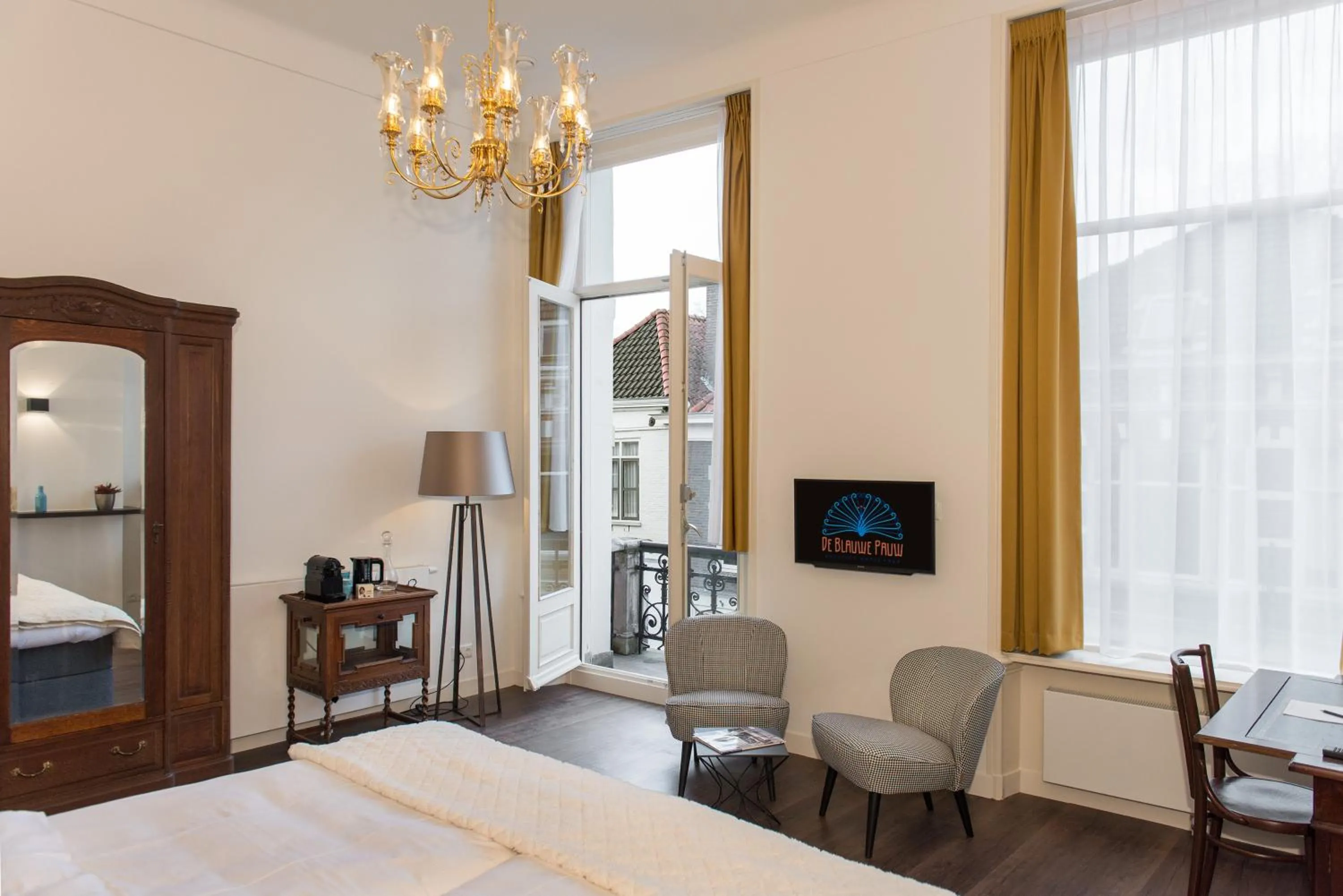 Bedroom, Bed in Boutique Hotel De Blauwe Pauw