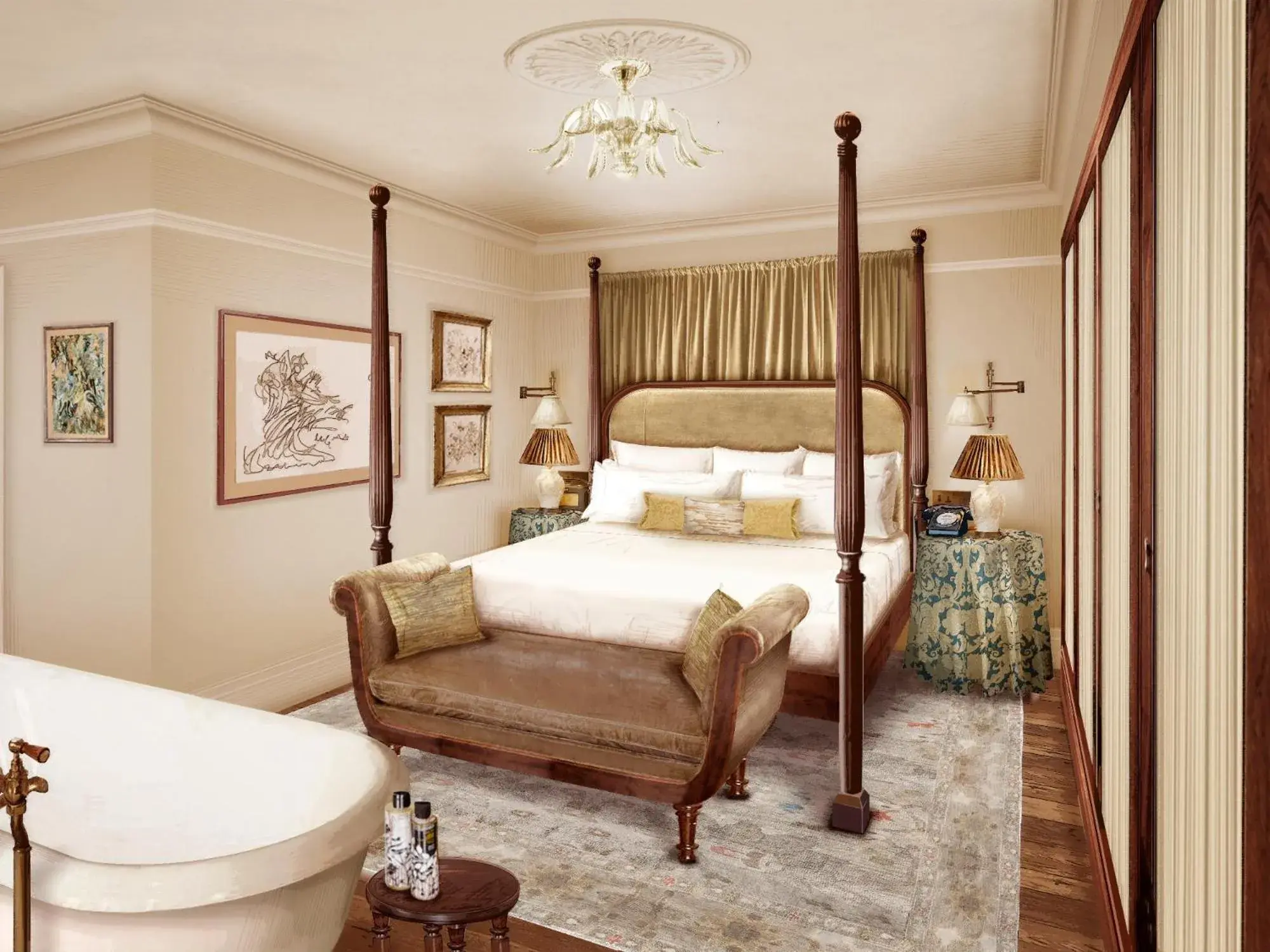 Bedroom, Bed in The Ned Bedroom, Bed in The Ned