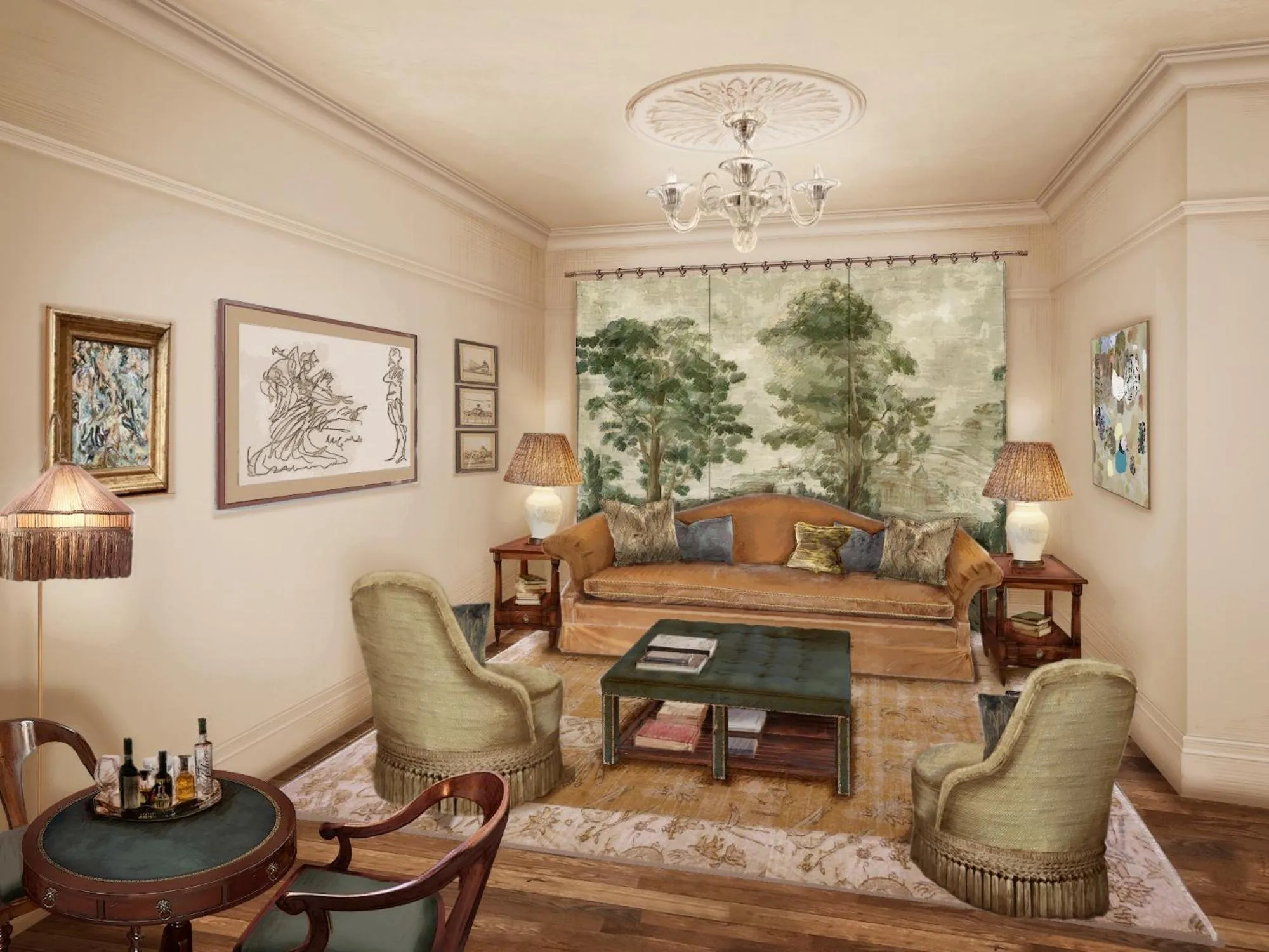 Seating area in The Ned