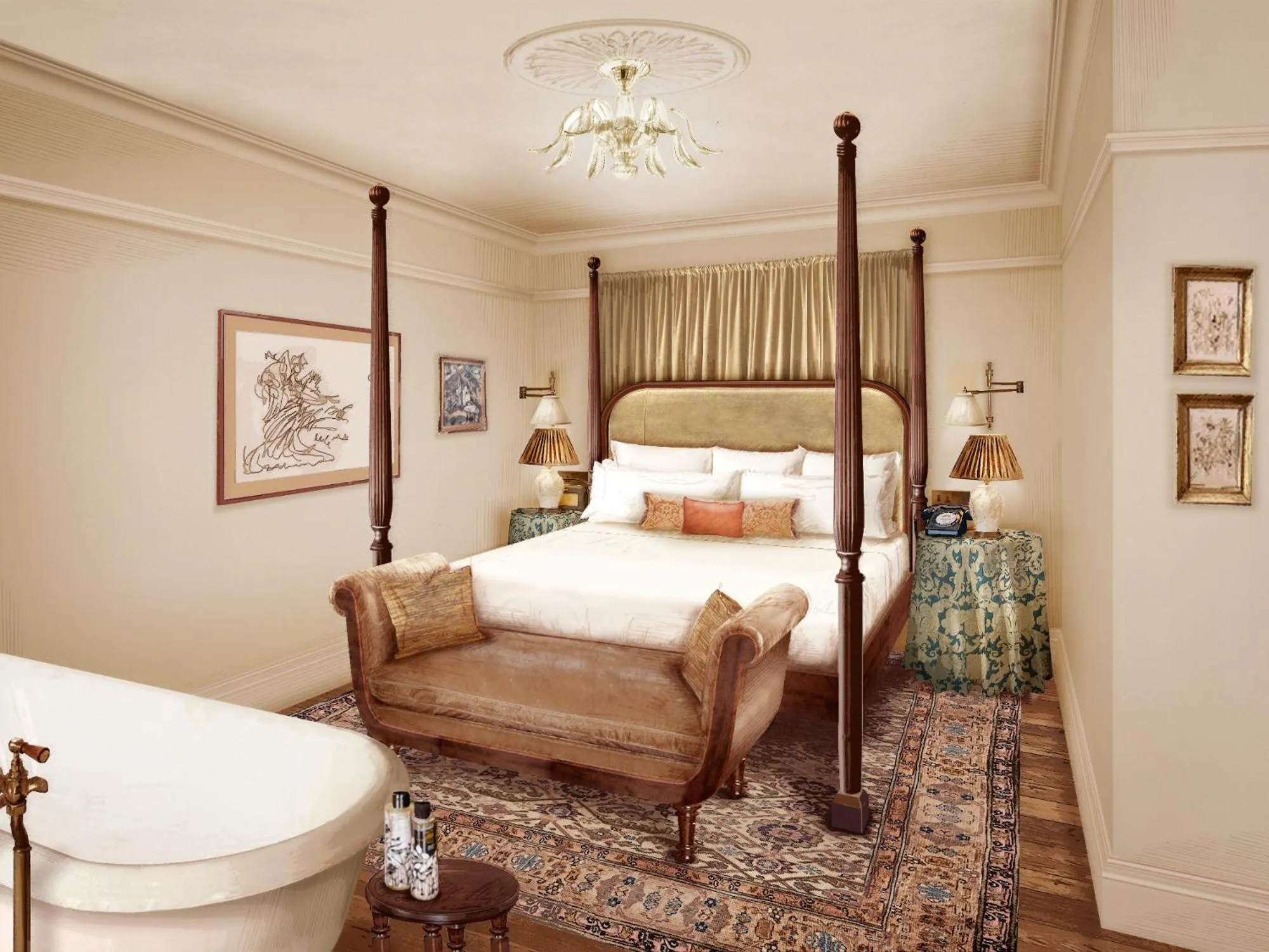 Bedroom, Bed in The Ned